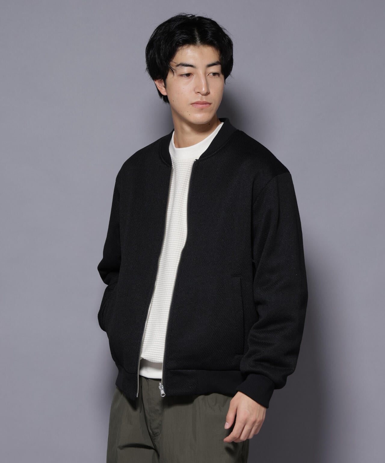 ニットフリースZIPブルゾン(セットアップ可) 6725212205