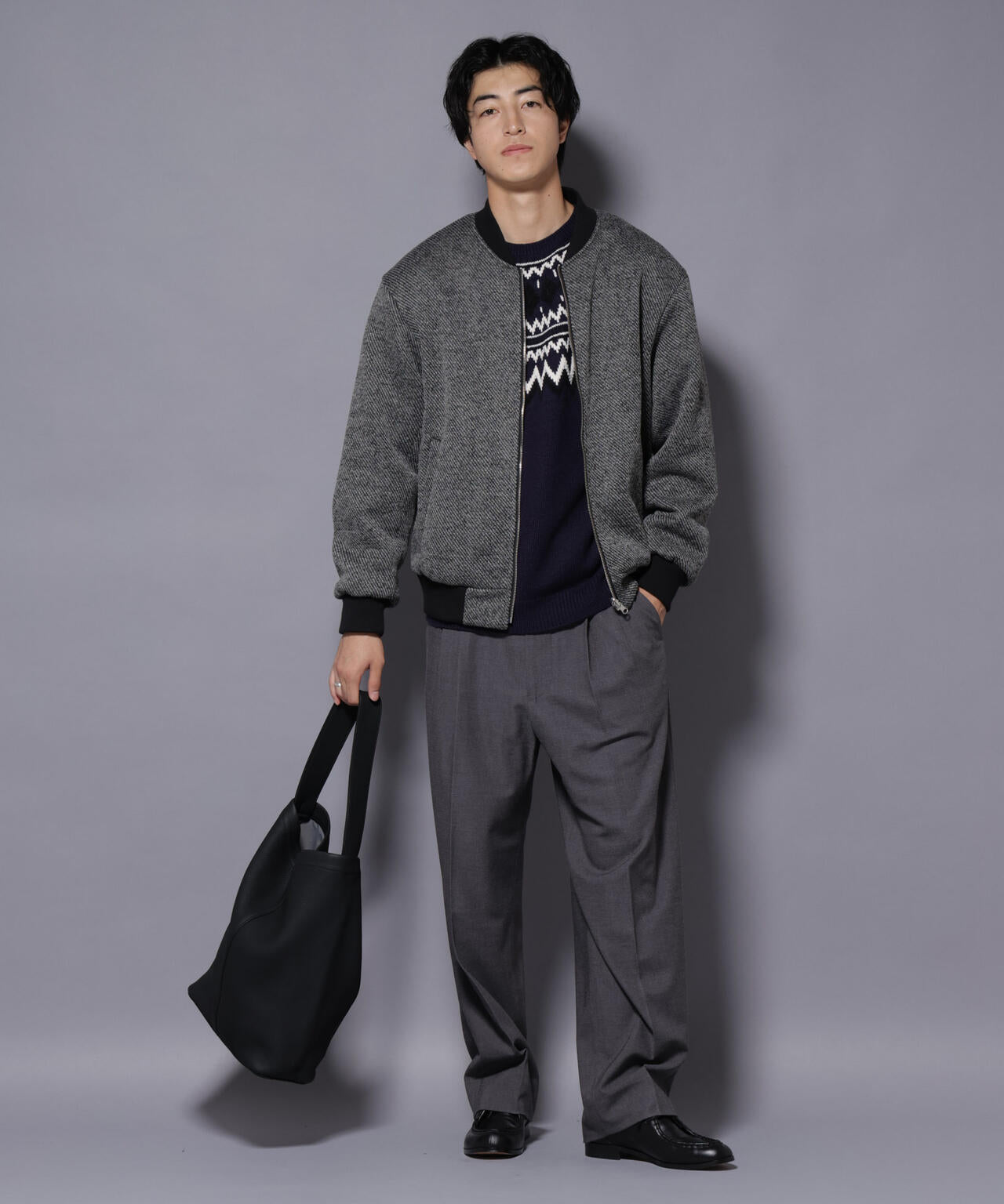 ニットフリースZIPブルゾン(セットアップ可) 6725212205