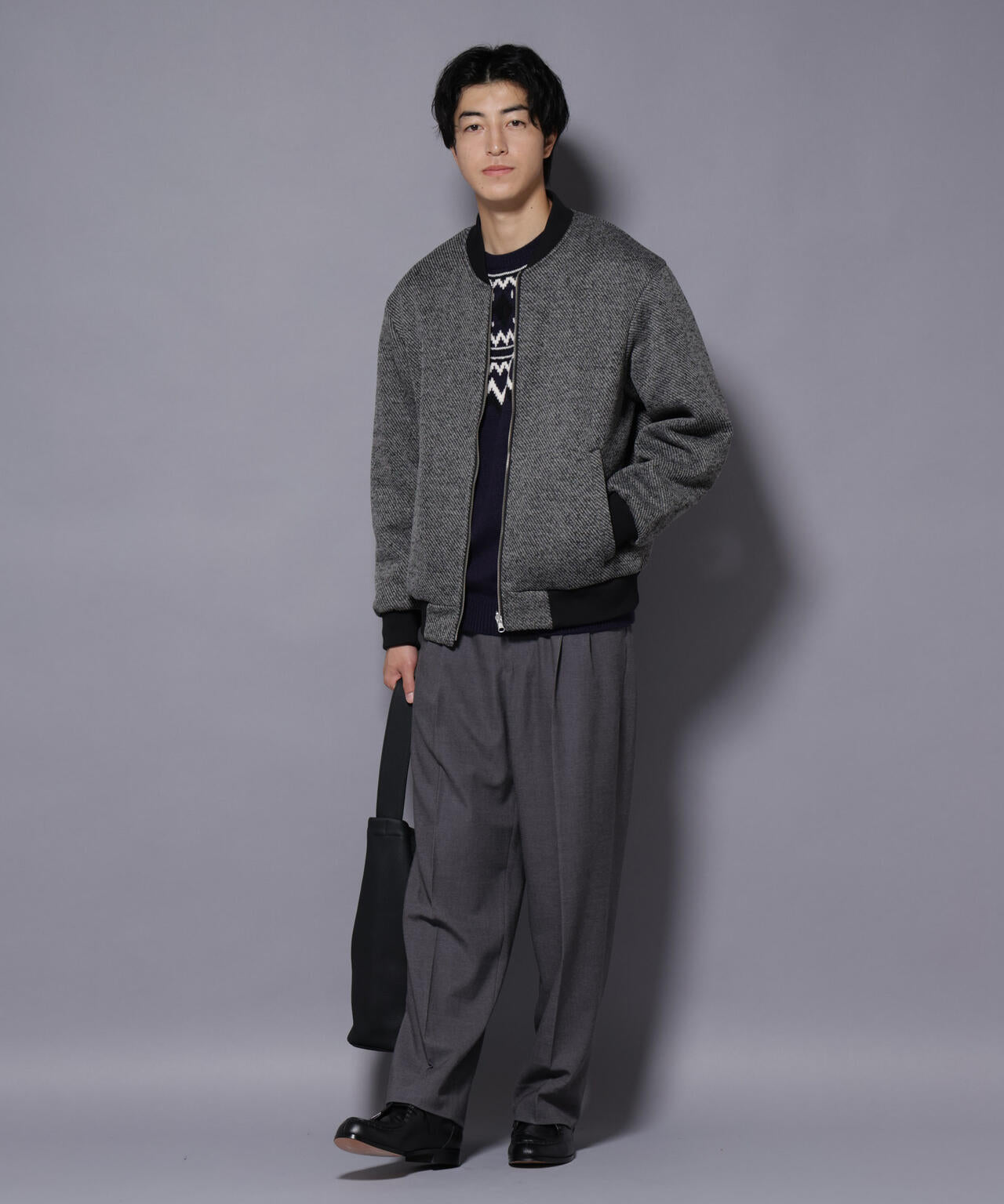 ニットフリースZIPブルゾン(セットアップ可) 6725212205