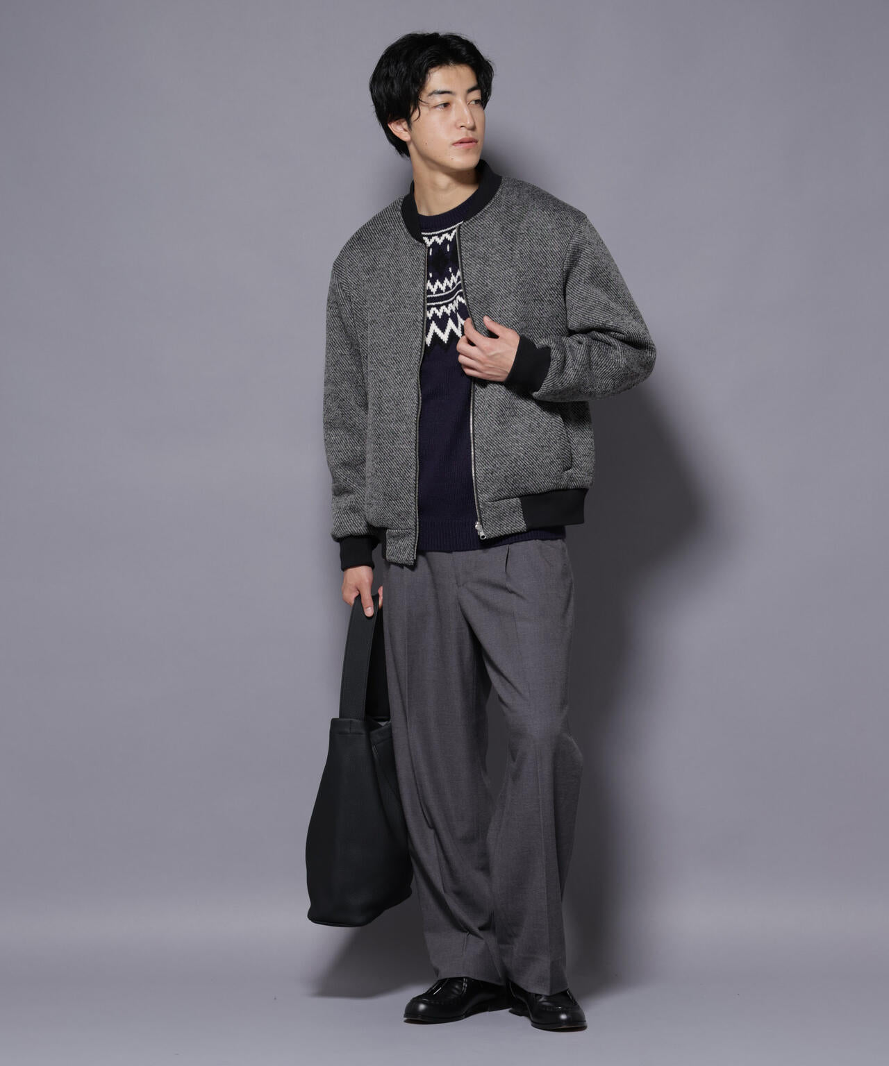 ニットフリースZIPブルゾン(セットアップ可) 6725212205