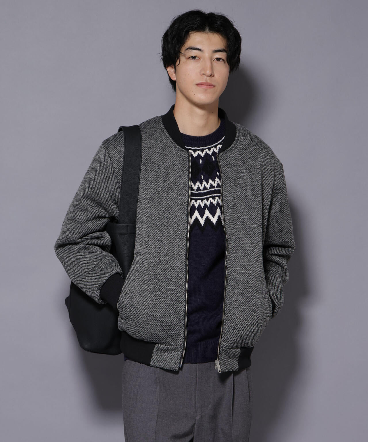 ニットフリースZIPブルゾン(セットアップ可) 6725212205