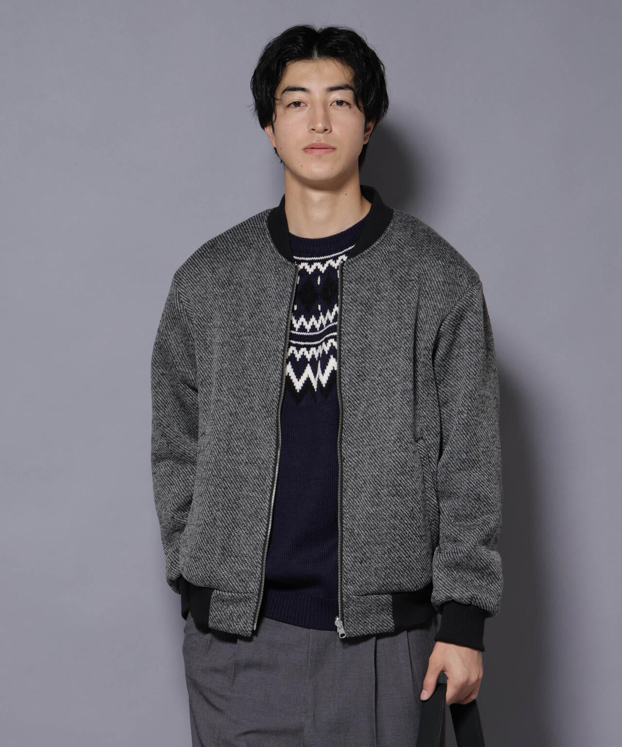 ニットフリースZIPブルゾン(セットアップ可) 6725212205