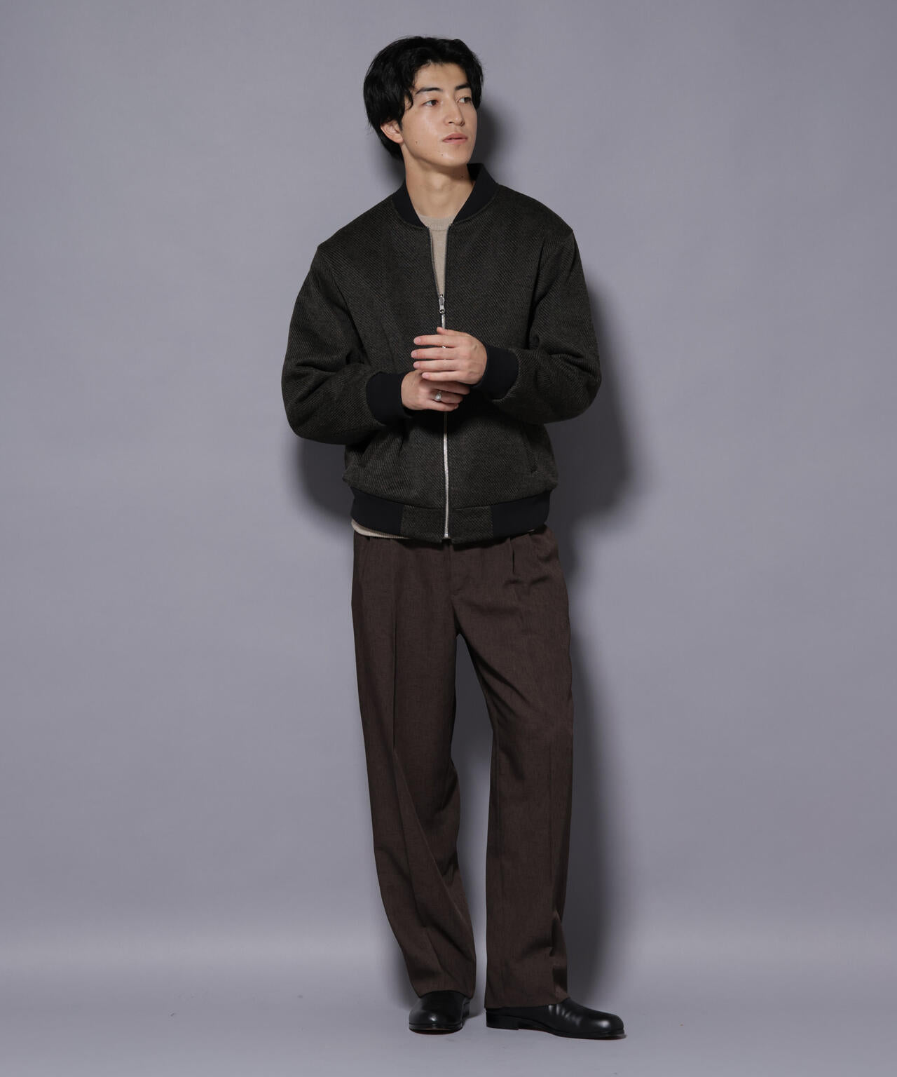 ニットフリースZIPブルゾン(セットアップ可) 6725212205