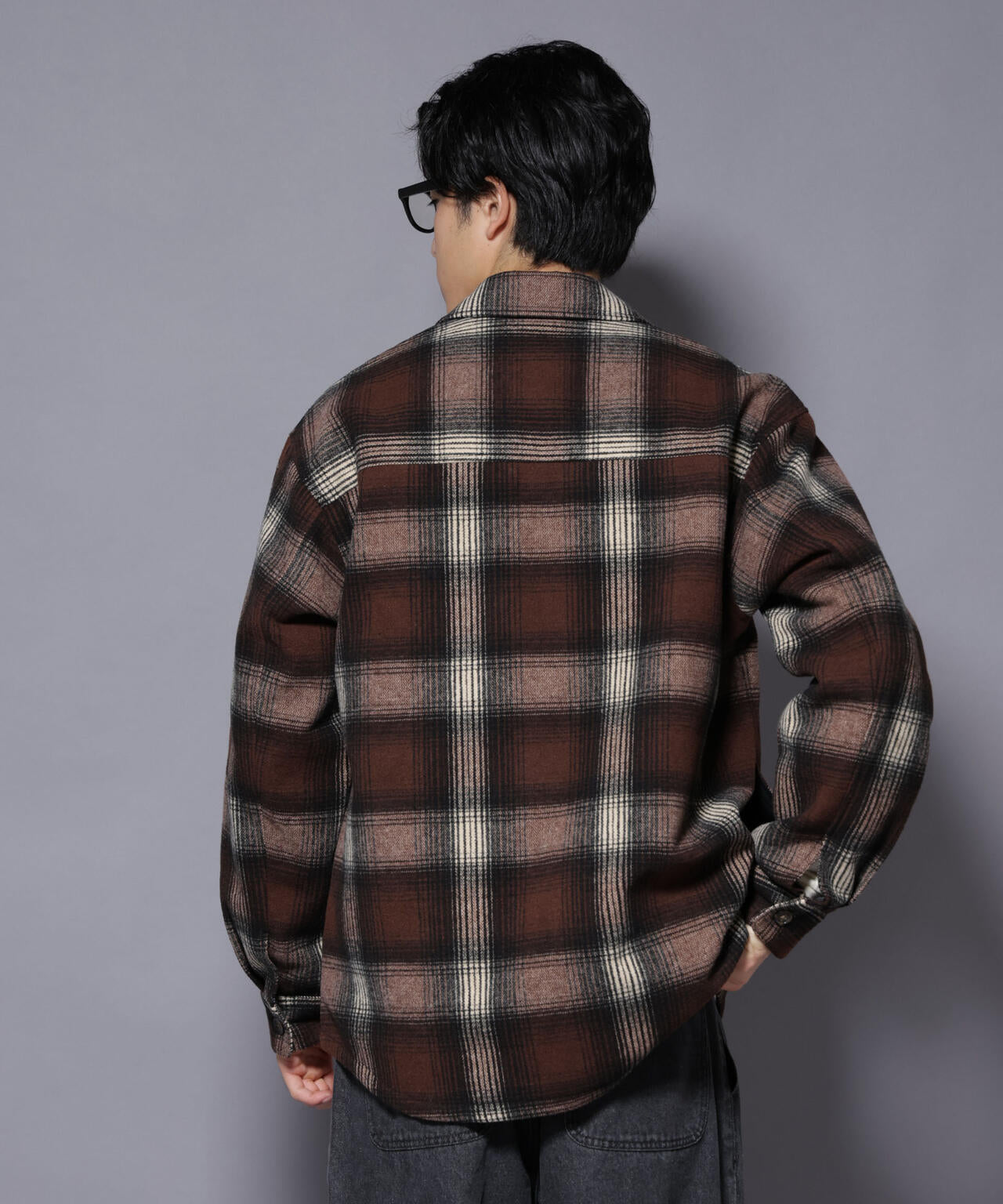 テックメルトンチェックシャツブルゾン 6725212211
