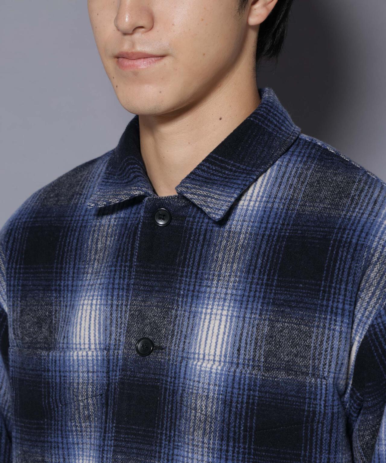 テックメルトンチェックシャツブルゾン 6725212211