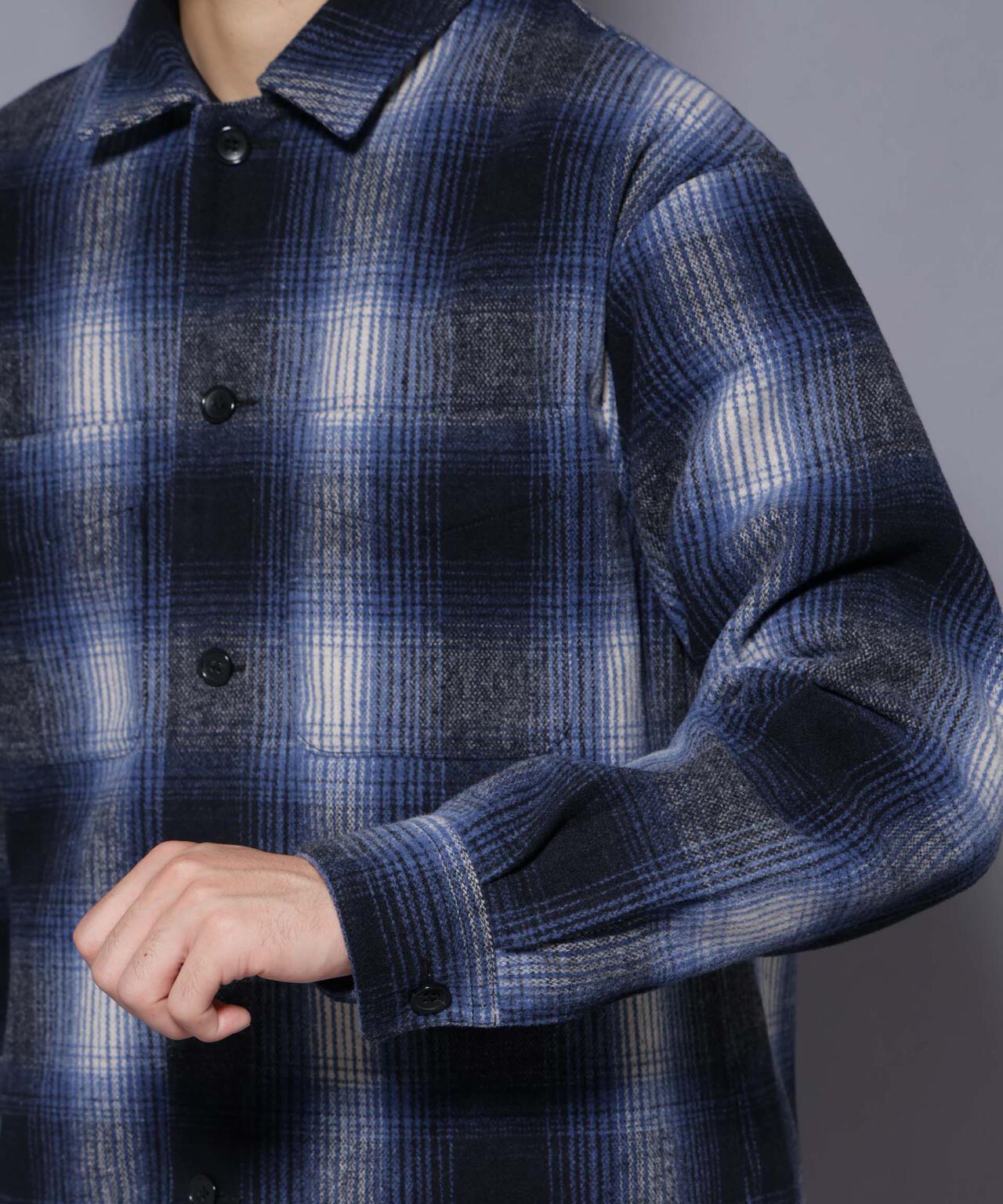 テックメルトンチェックシャツブルゾン 6725212211