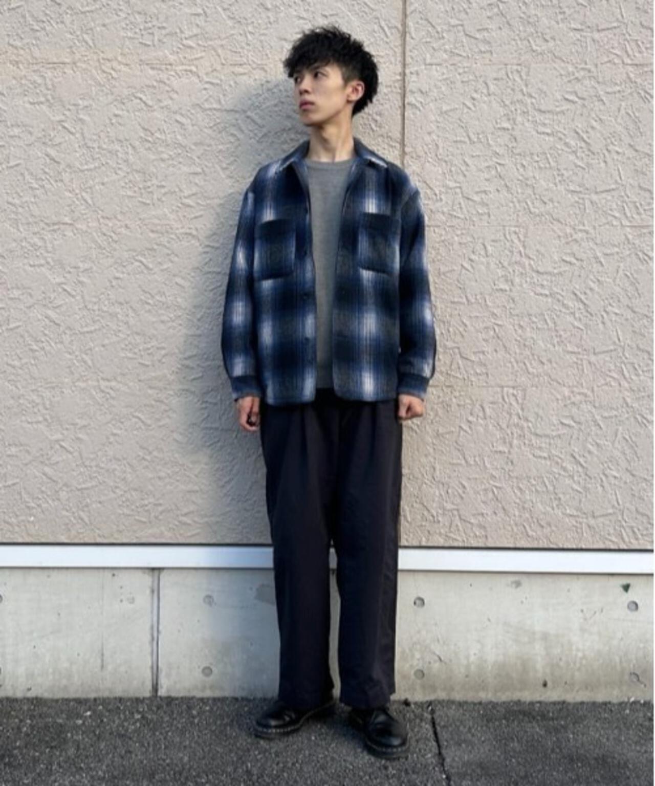 テックメルトンチェックシャツブルゾン 6725212211