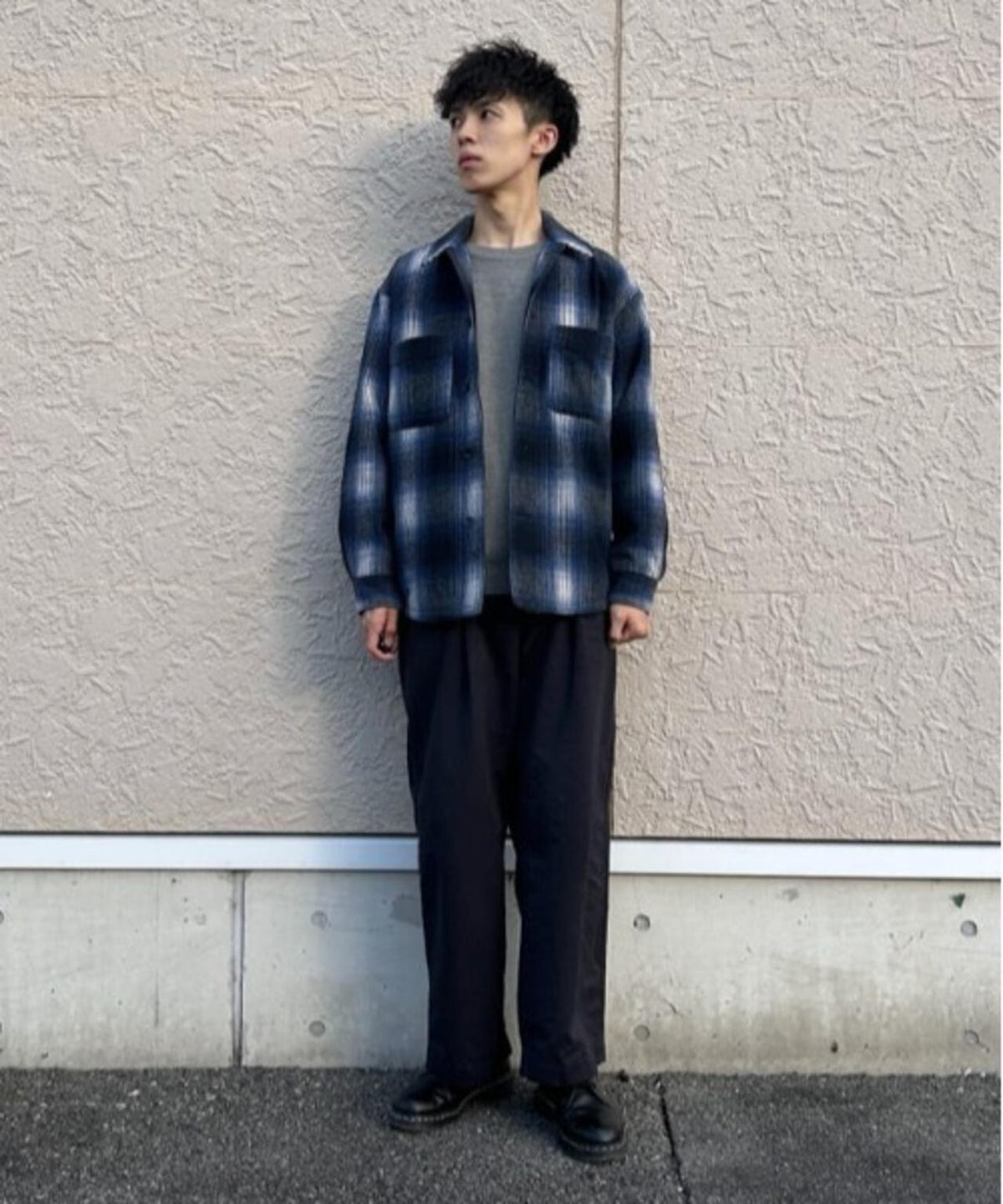 テックメルトンチェックシャツブルゾン 6725212211