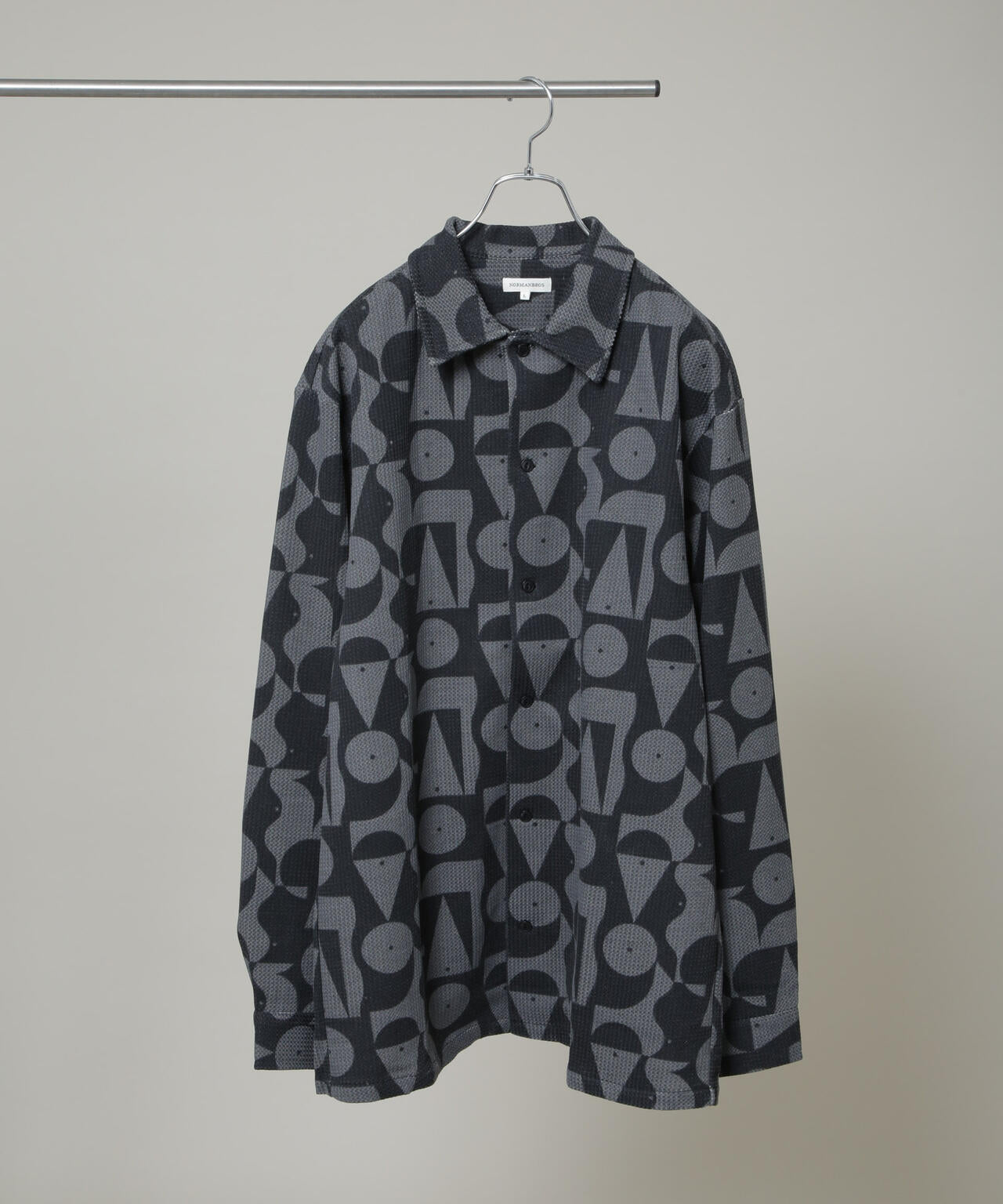 NORMANBROS別注 プリントワッフルシャツ 長袖 6725220003