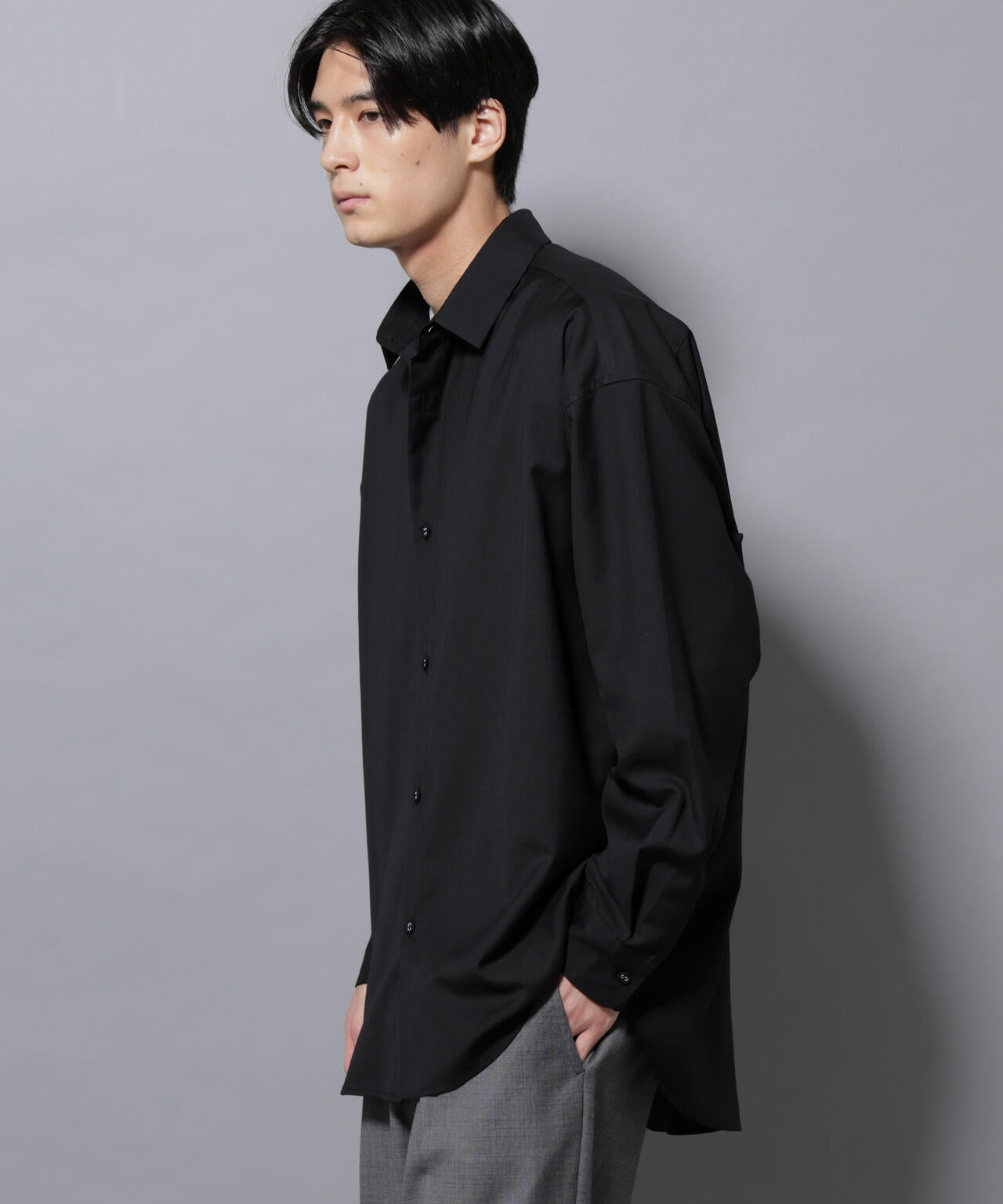 ビッグドレープシャツ 長袖 6725220204