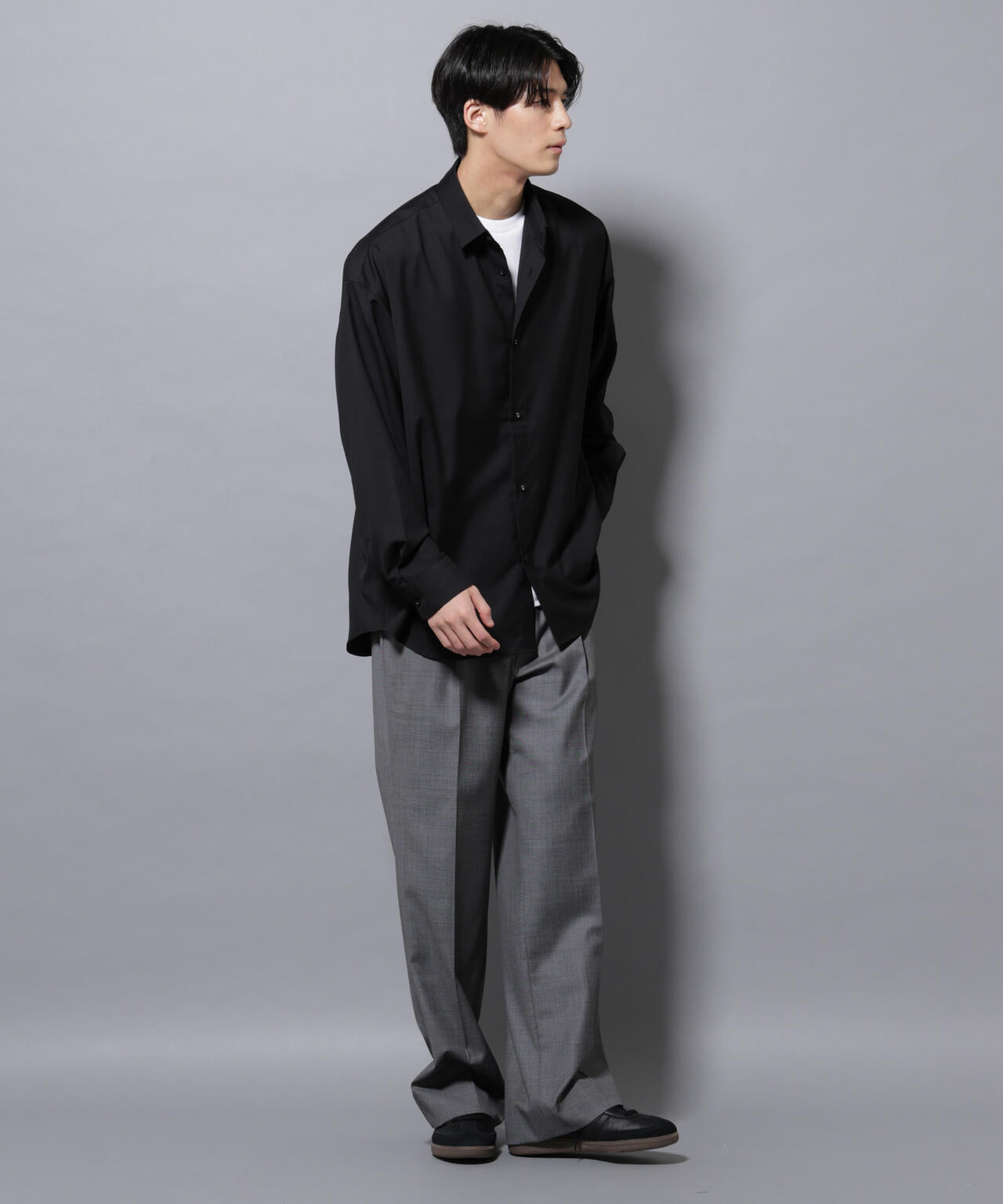 ビッグドレープシャツ 長袖 6725220204