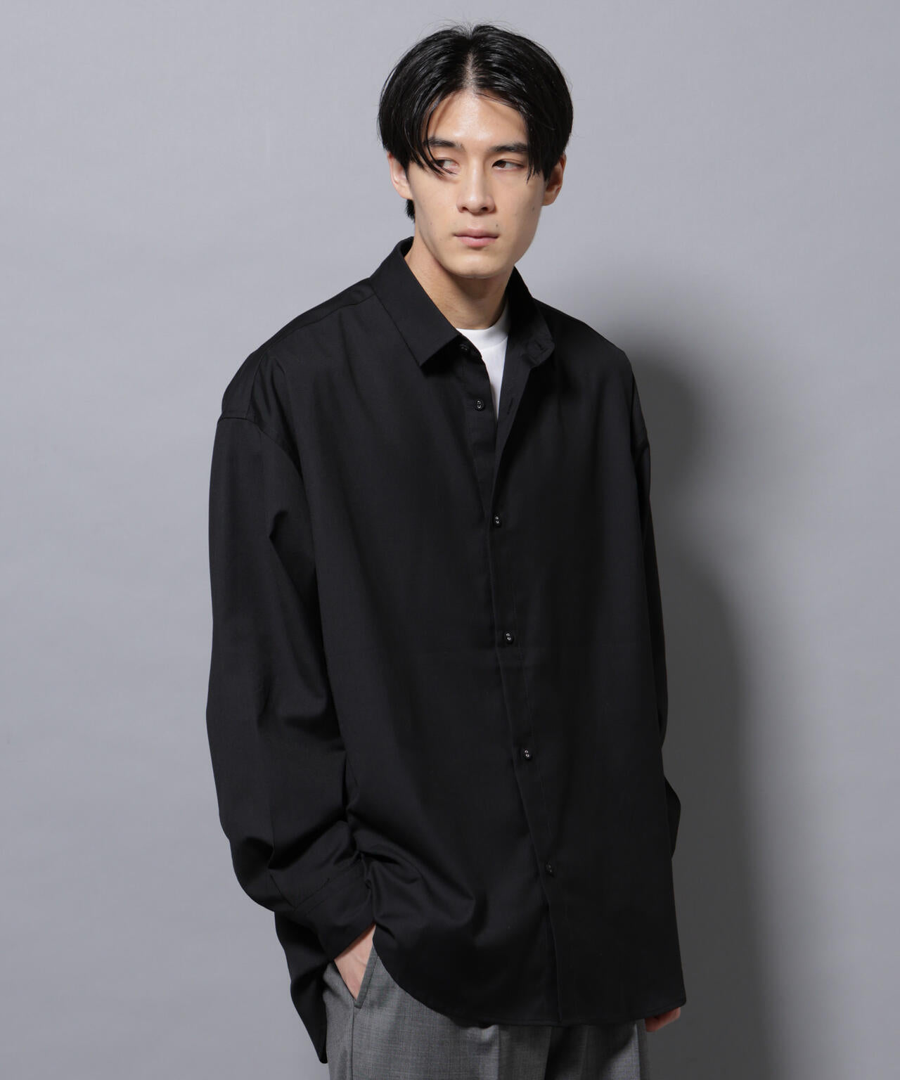 ビッグドレープシャツ 長袖 6725220204