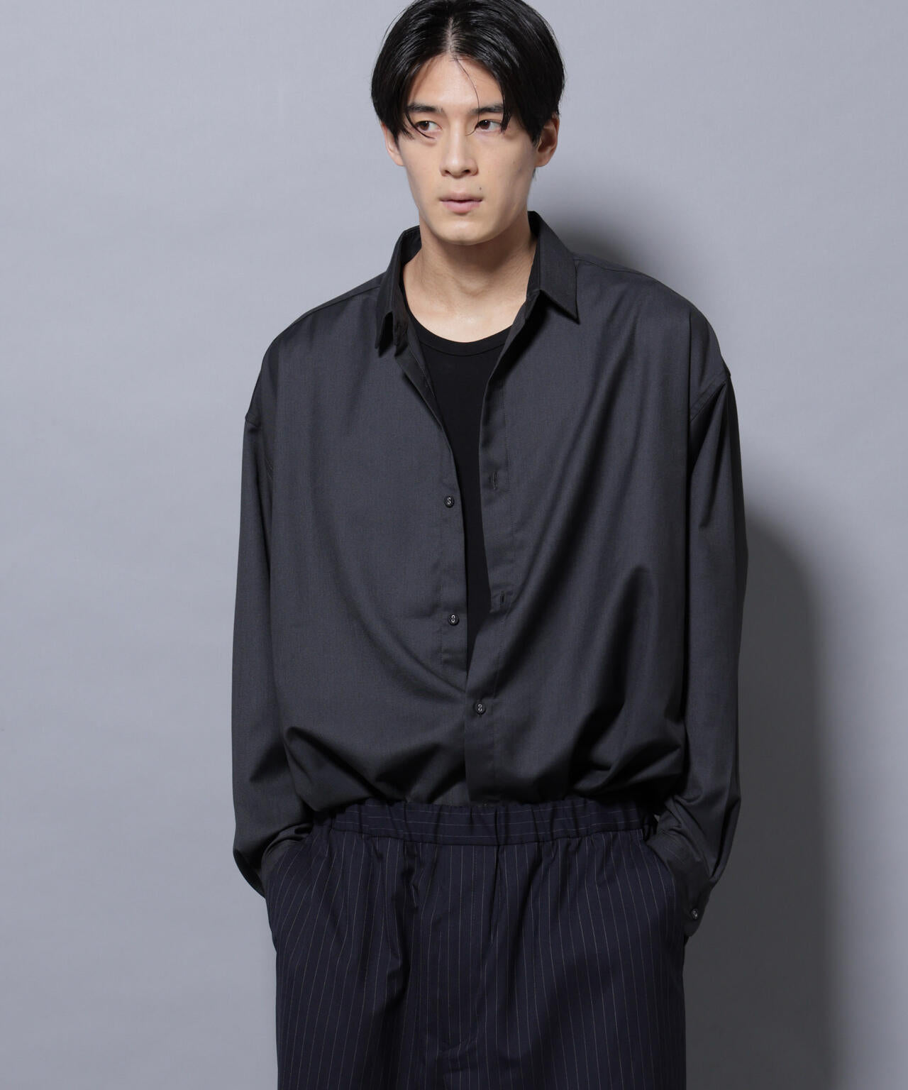 ビッグドレープシャツ 長袖 6725220204