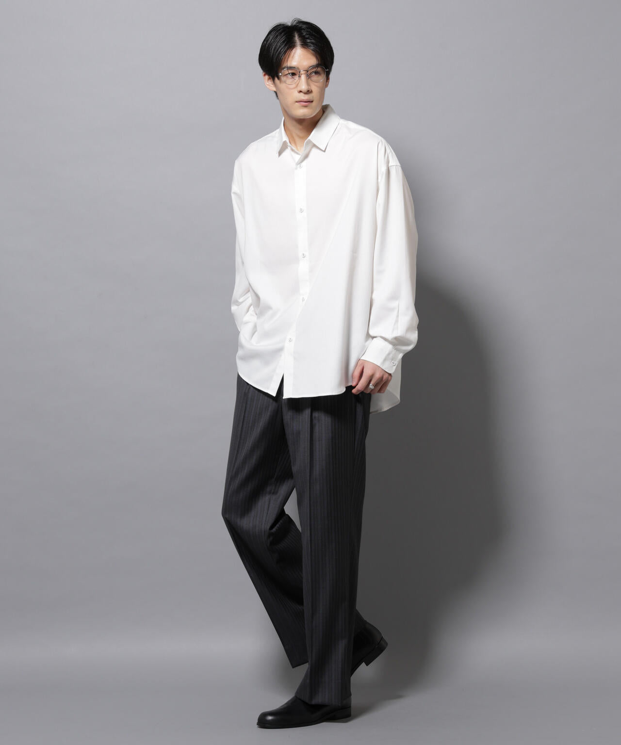 ビッグドレープシャツ 長袖 6725220204