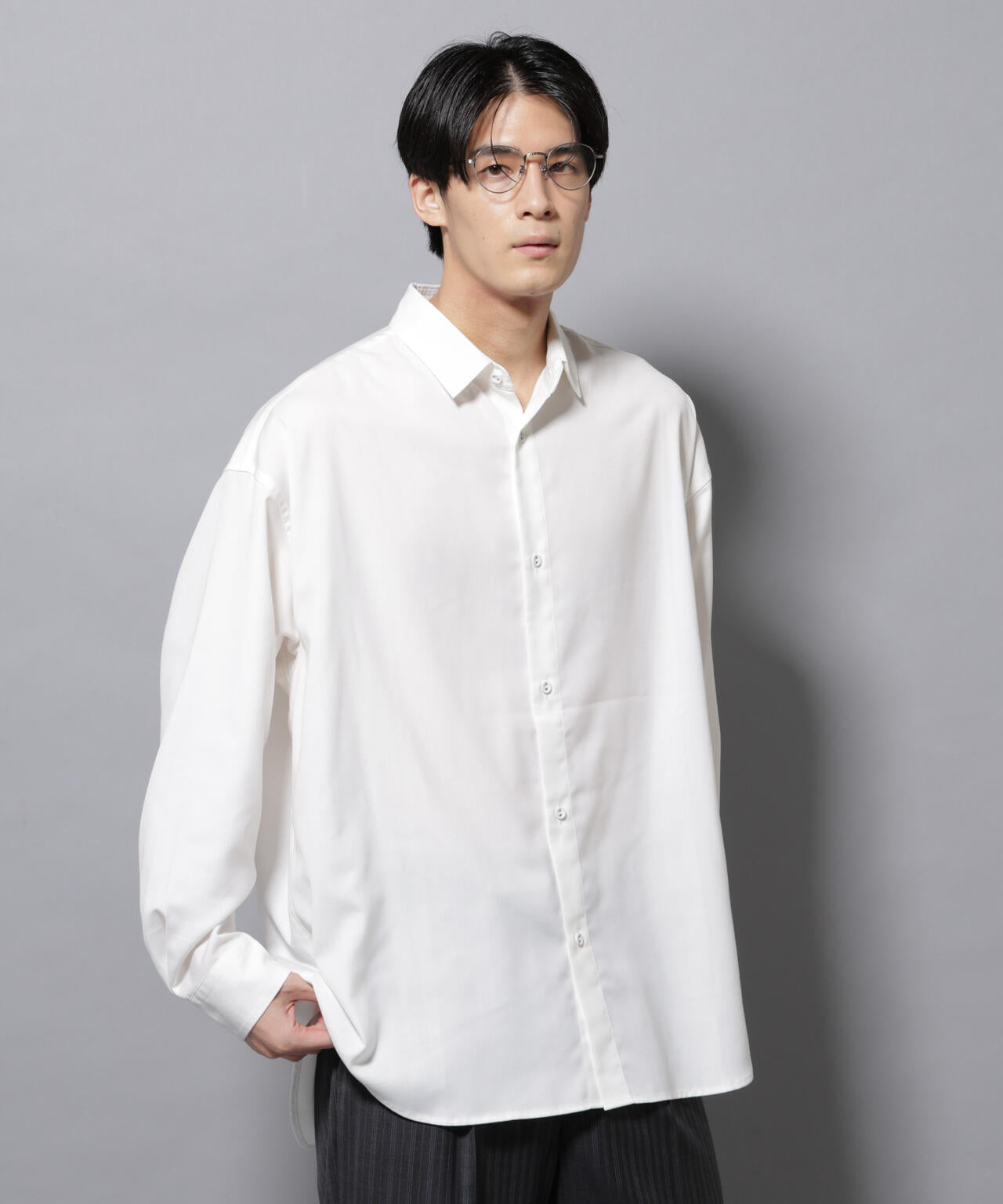 ビッグドレープシャツ 長袖 6725220204