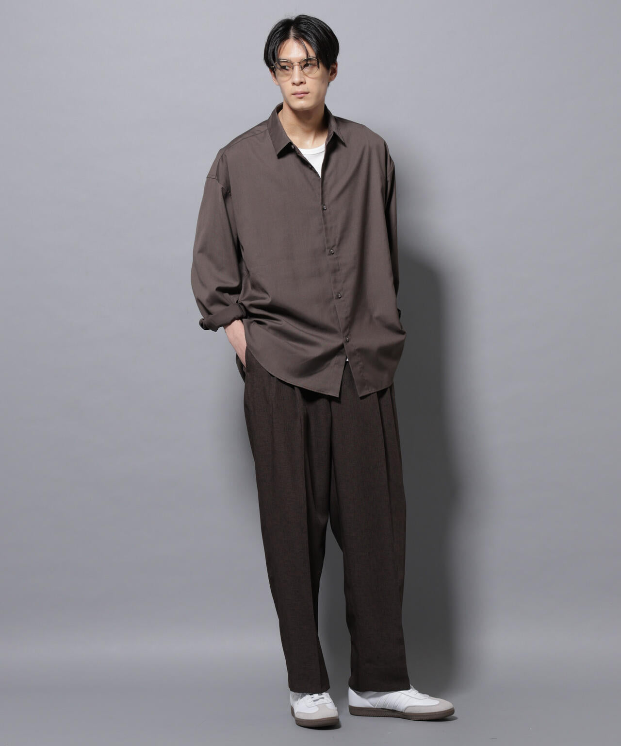 ビッグドレープシャツ 長袖 6725220204