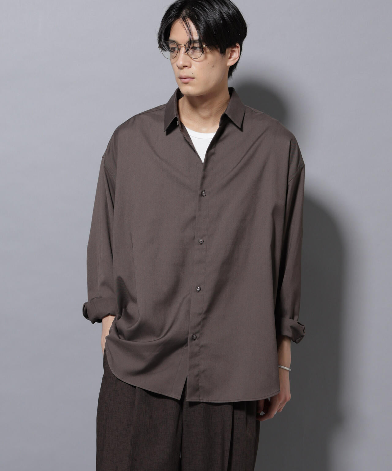 ビッグドレープシャツ 長袖 6725220204