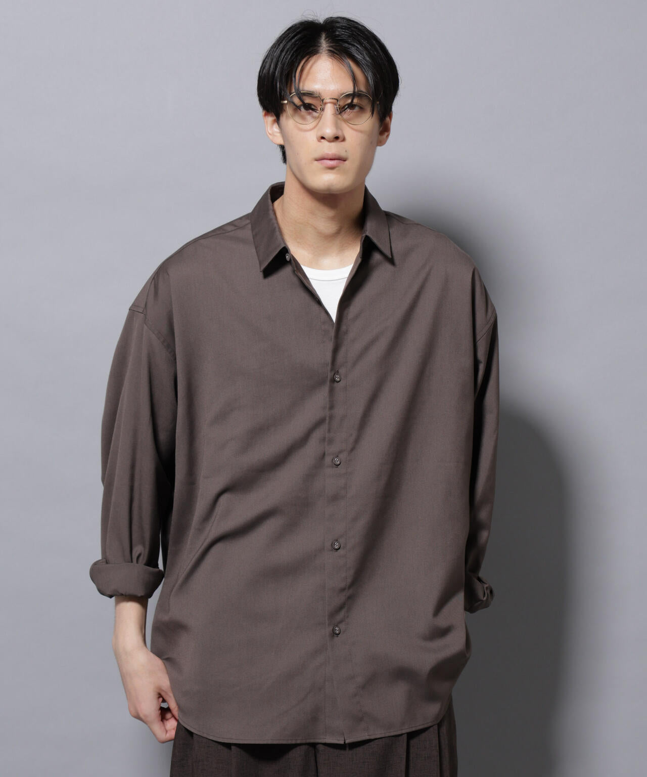 ビッグドレープシャツ 長袖 6725220204