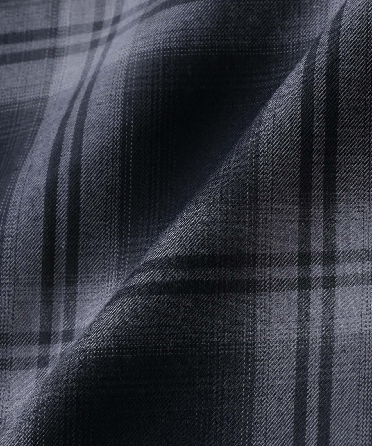 ビッグドレープチェックシャツ 長袖 6725220205