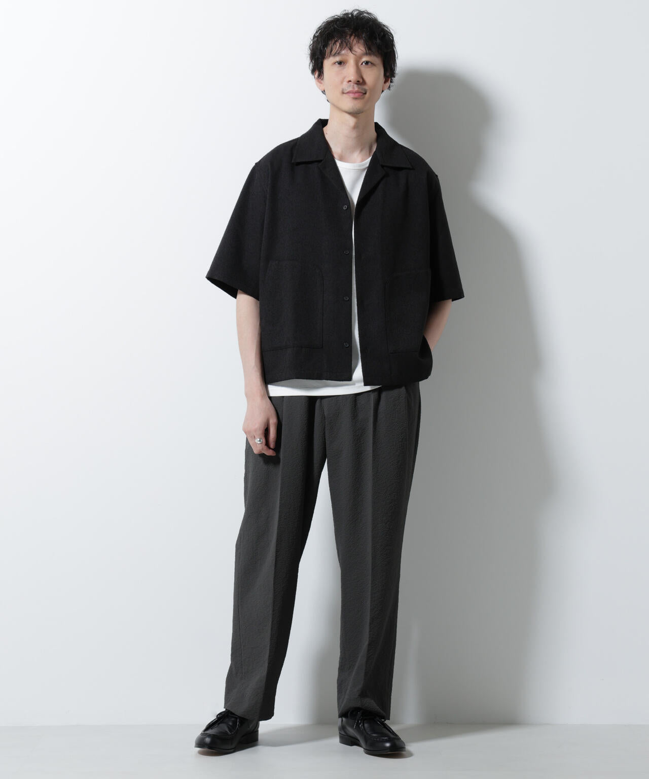 ネップツイルポケットシャツ 半袖 6725221202