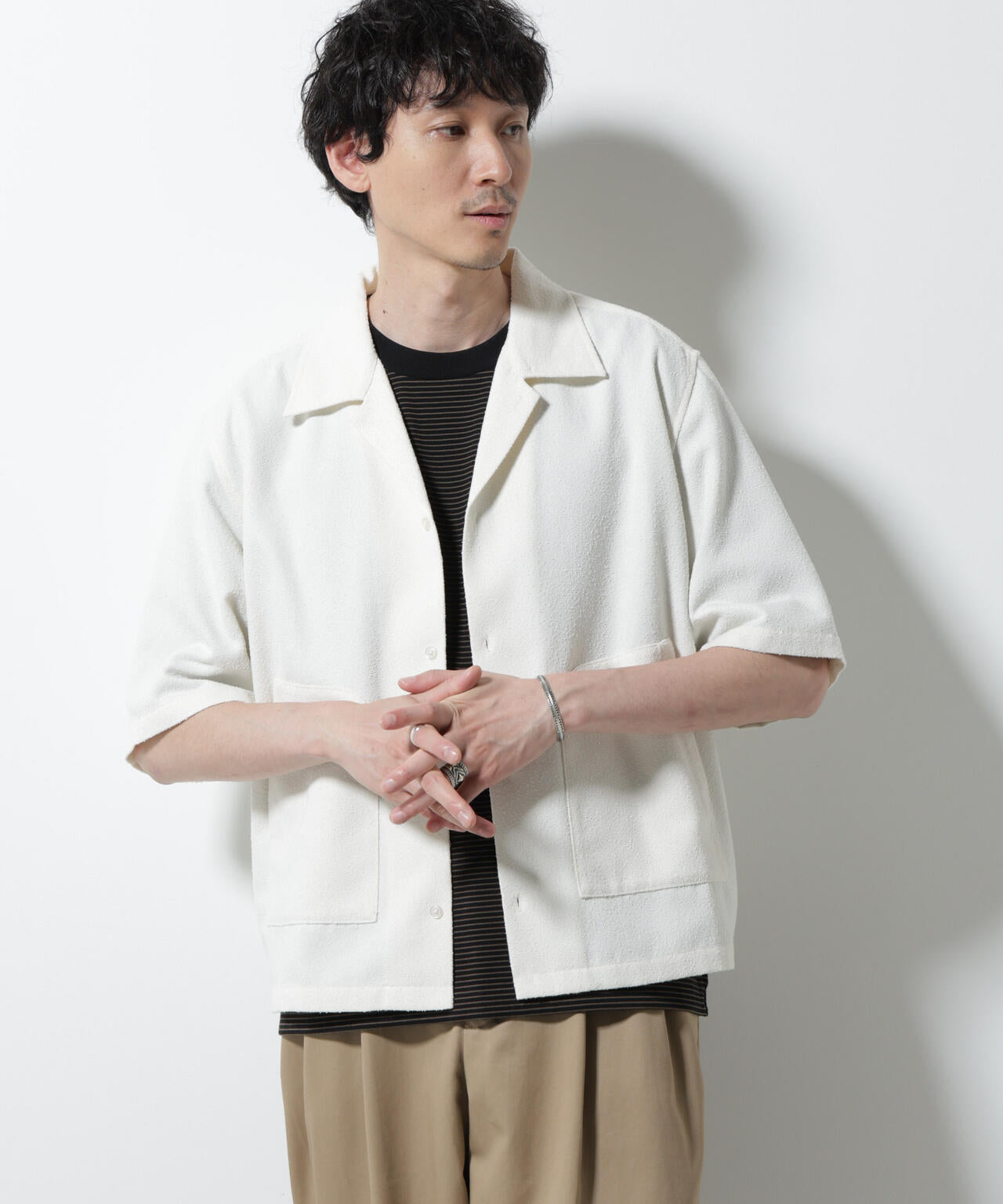 ネップツイルポケットシャツ 半袖 6725221202