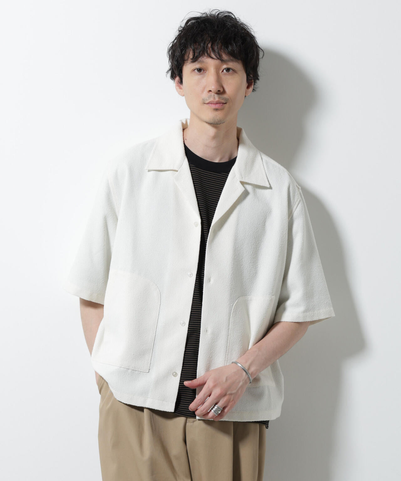 ネップツイルポケットシャツ 半袖 6725221202