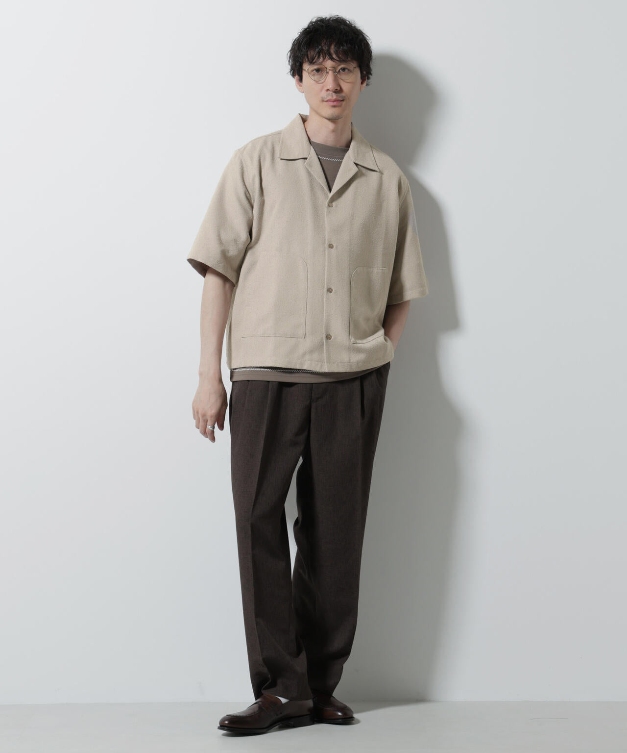 ネップツイルポケットシャツ 半袖 6725221202