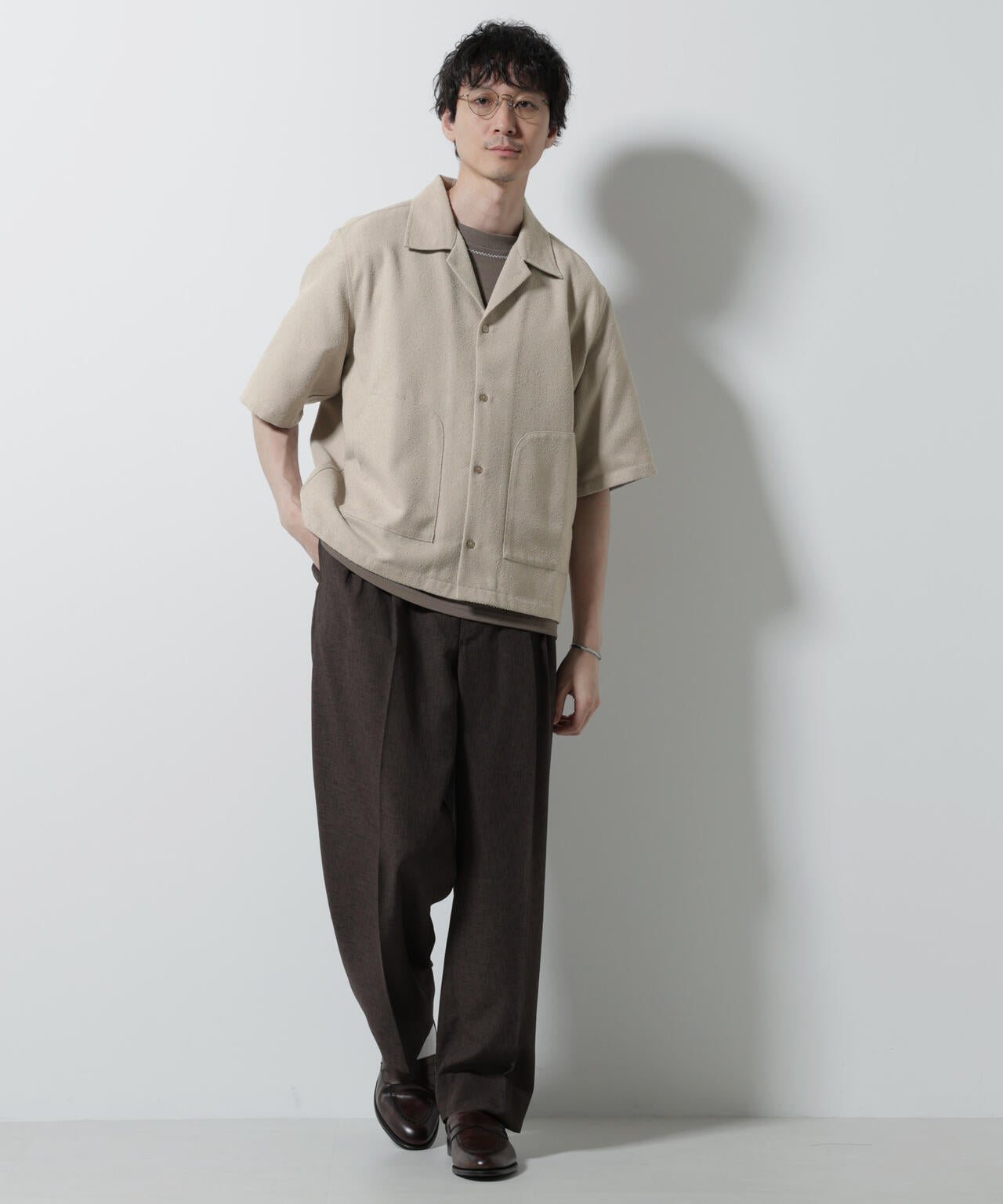 ネップツイルポケットシャツ 半袖 6725221202