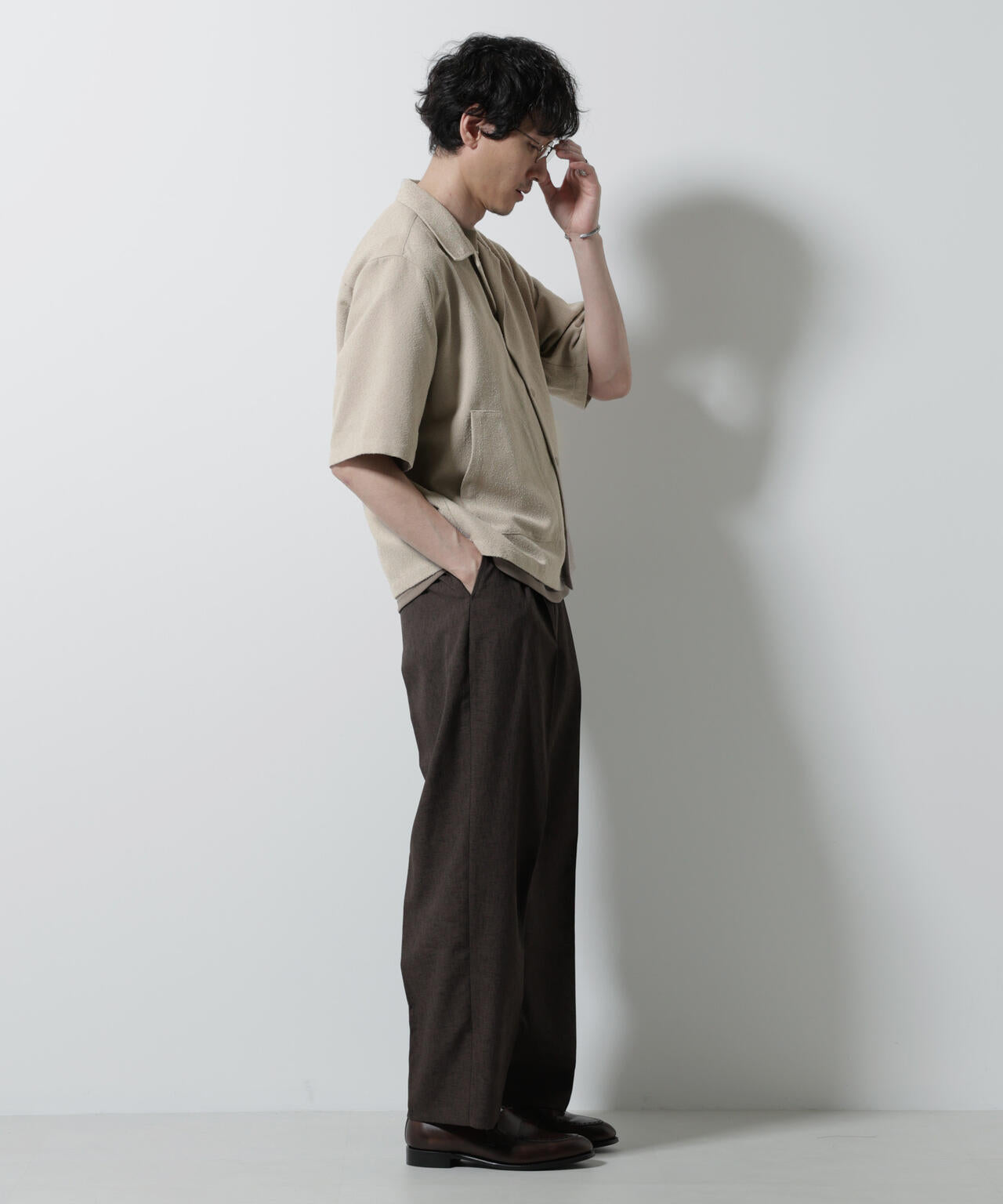 ネップツイルポケットシャツ 半袖 6725221202