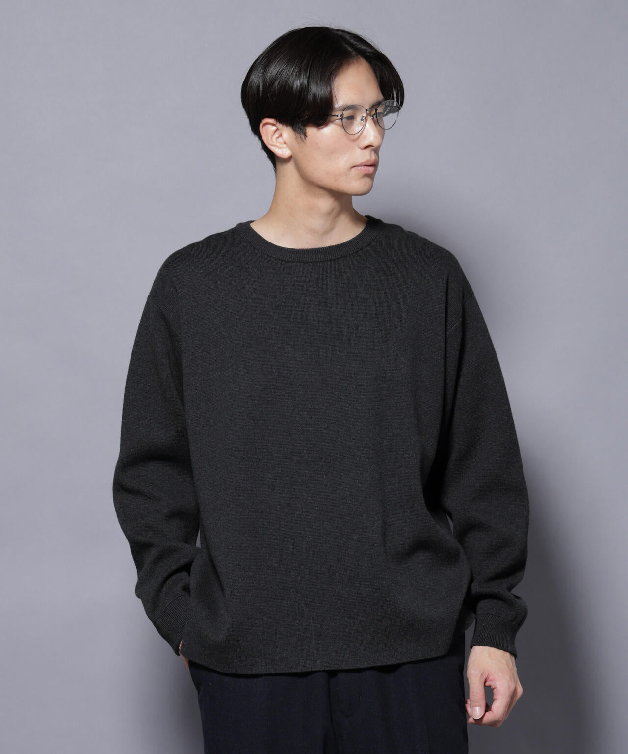 【希少　美品】 ESTNATION ミラノリブサイドジップクルーネックニット 希少 美品】 ESTNATION ミラノリブサイドジップクルーネック