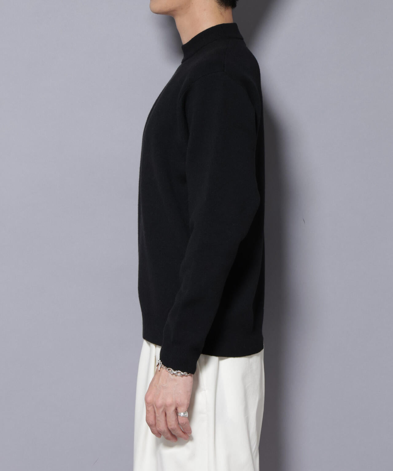 シルク混モックネックニット 6725222228