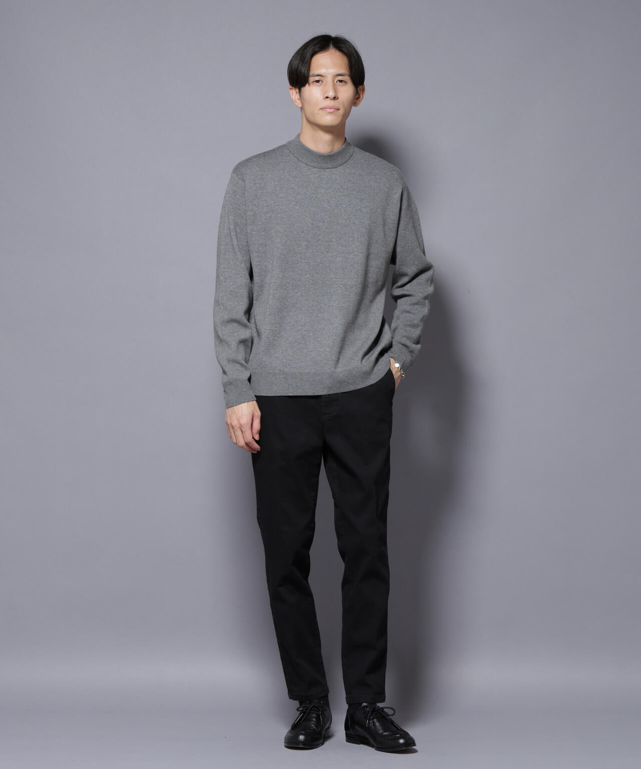 シルク混モックネックニット 6725222228