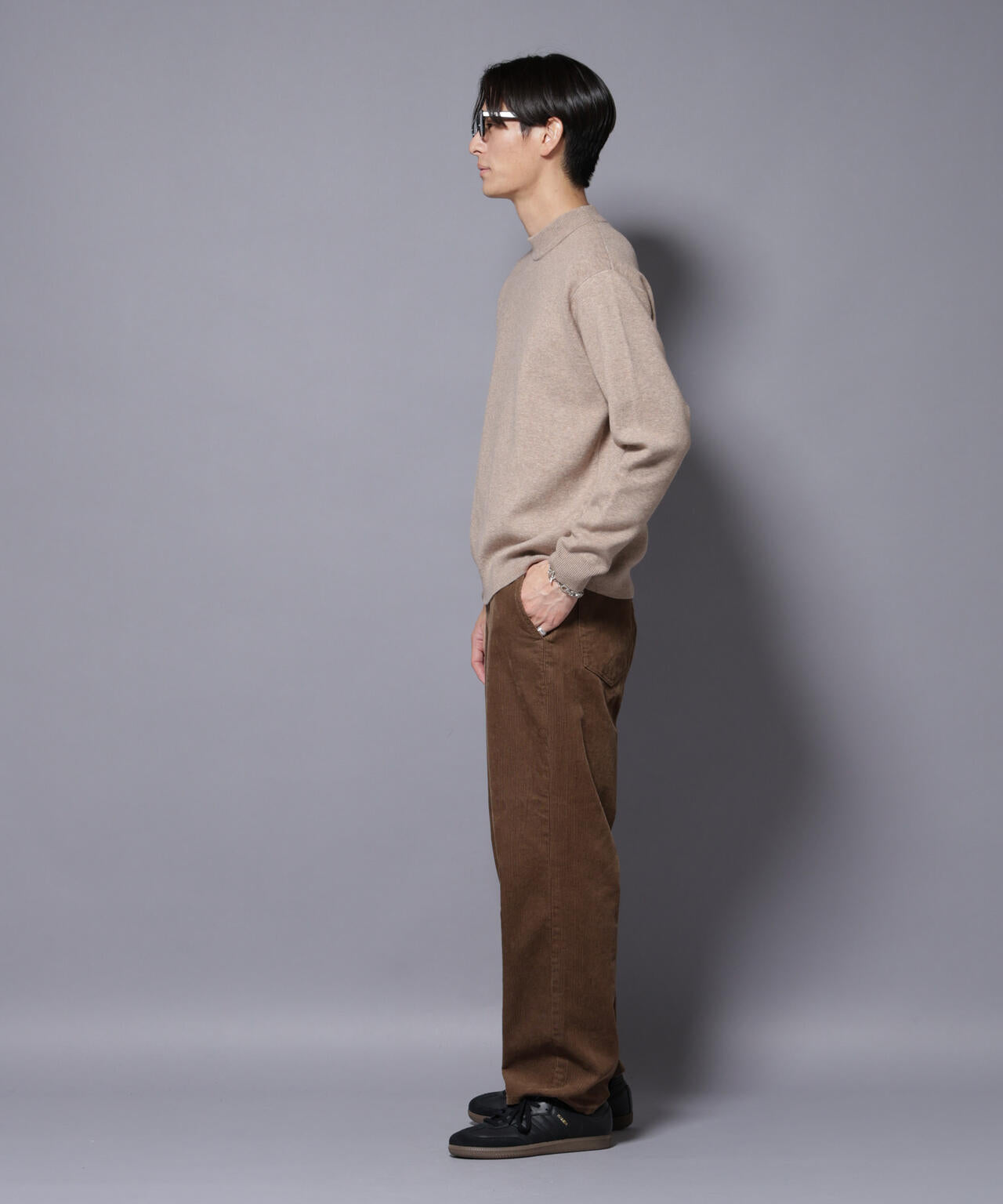 シルク混モックネックニット 6725222228