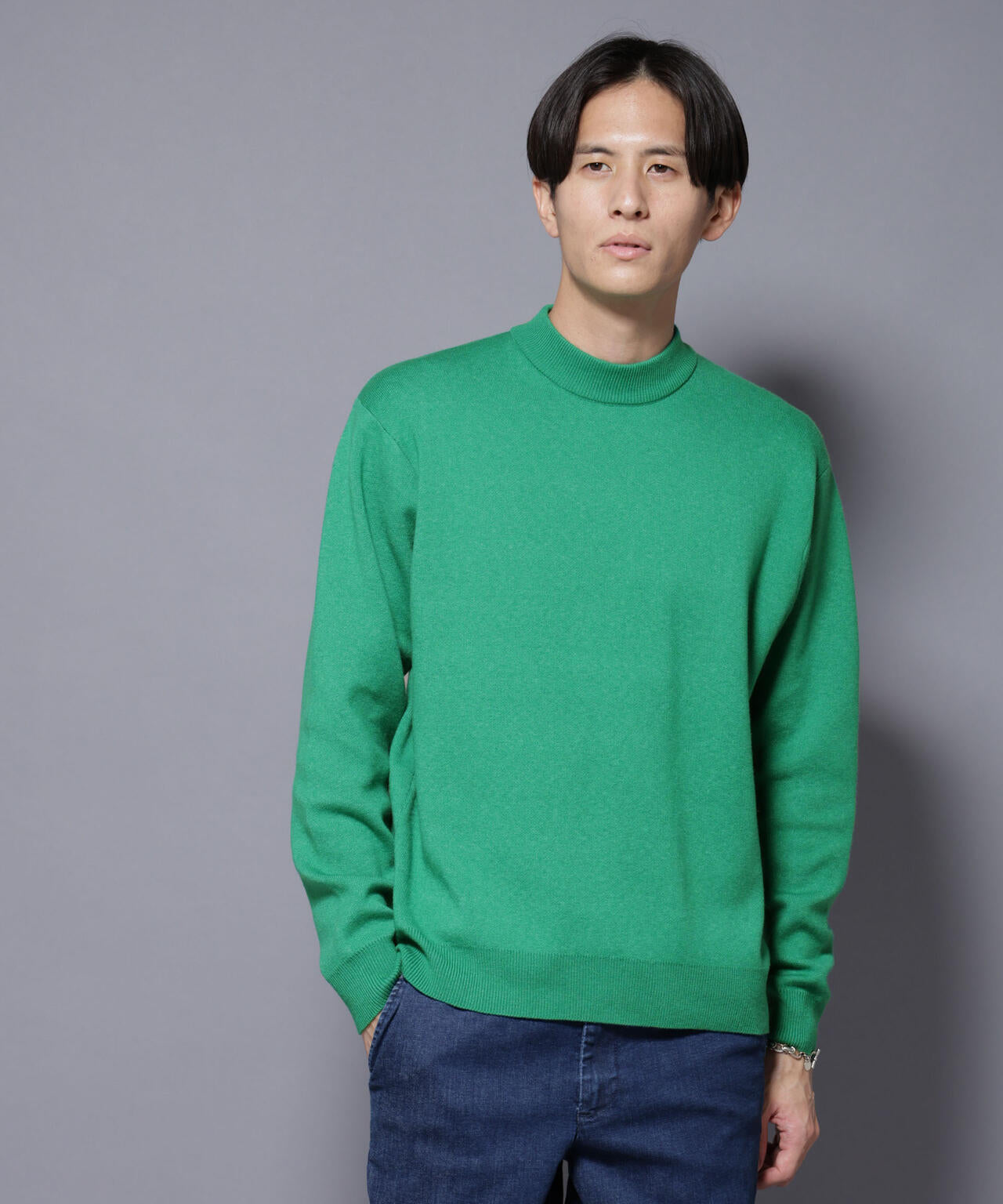 シルク混モックネックニット 6725222228