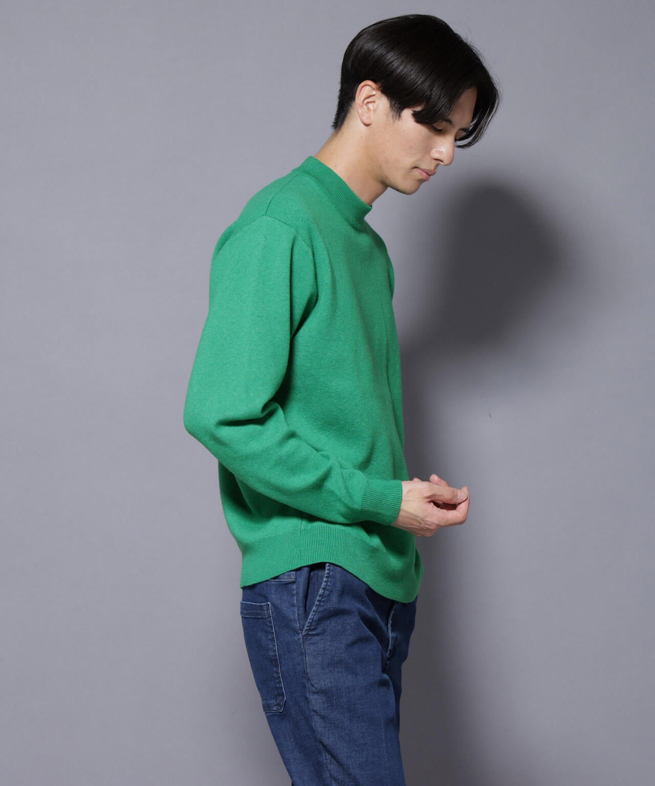 シルク混モックネックニット 6725222228