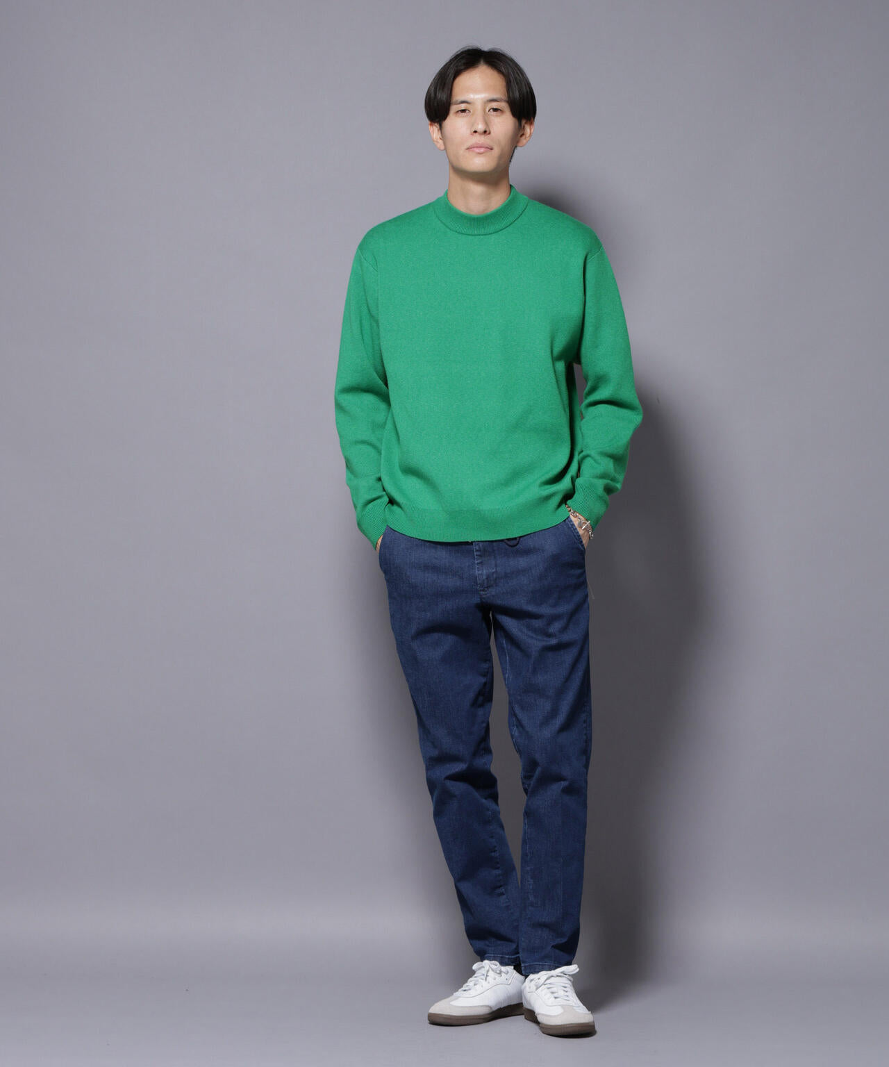 シルク混モックネックニット 6725222228