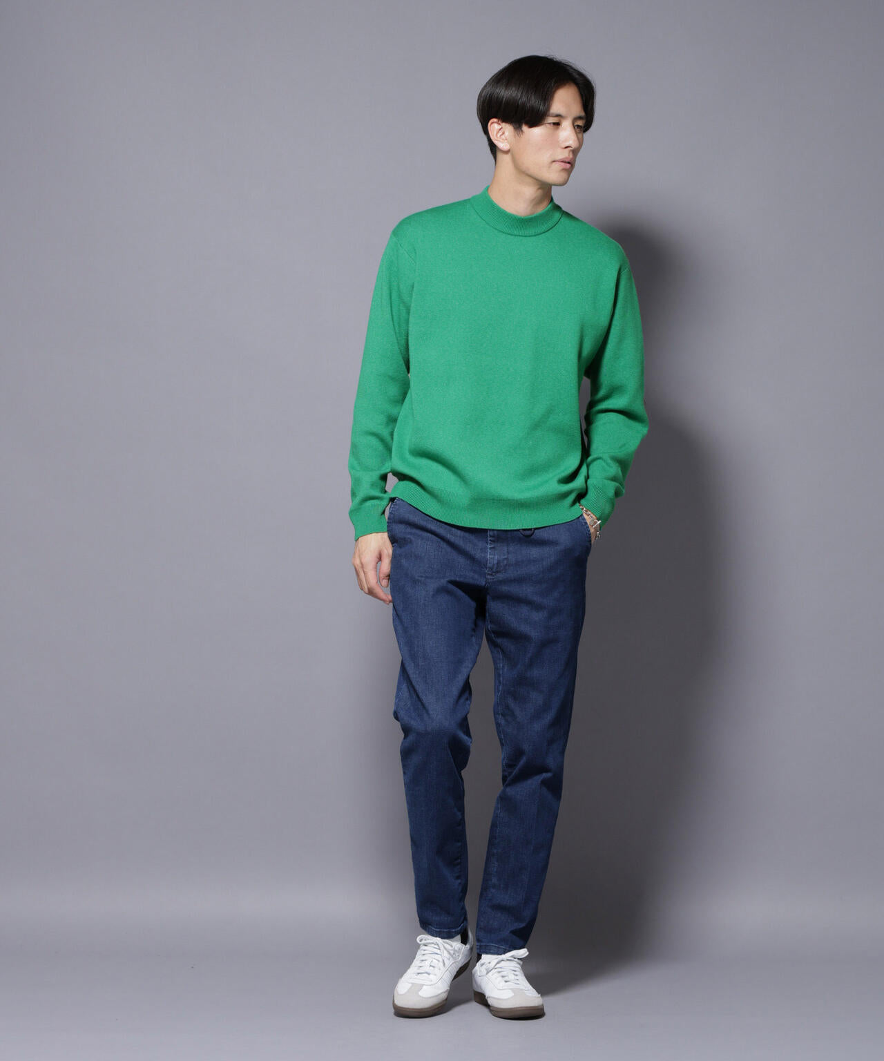 シルク混モックネックニット 6725222228