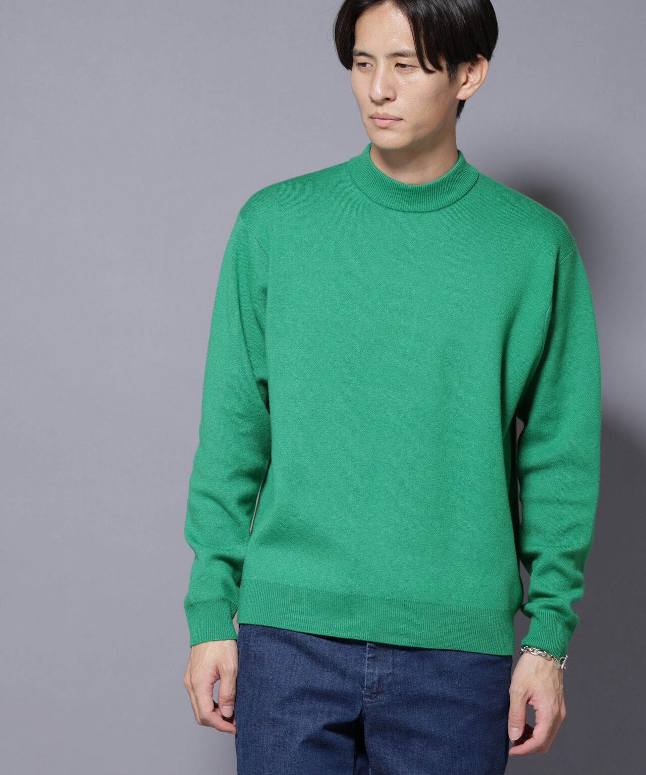 シルク混モックネックニット 6725222228