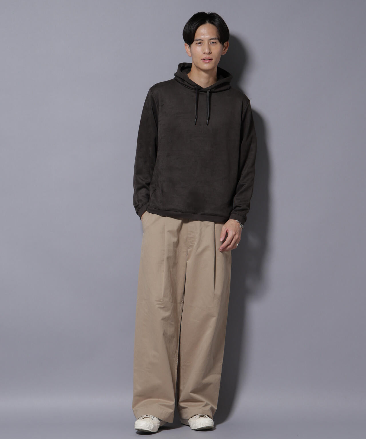 フェイクスエードフーディー 長袖 6725223203