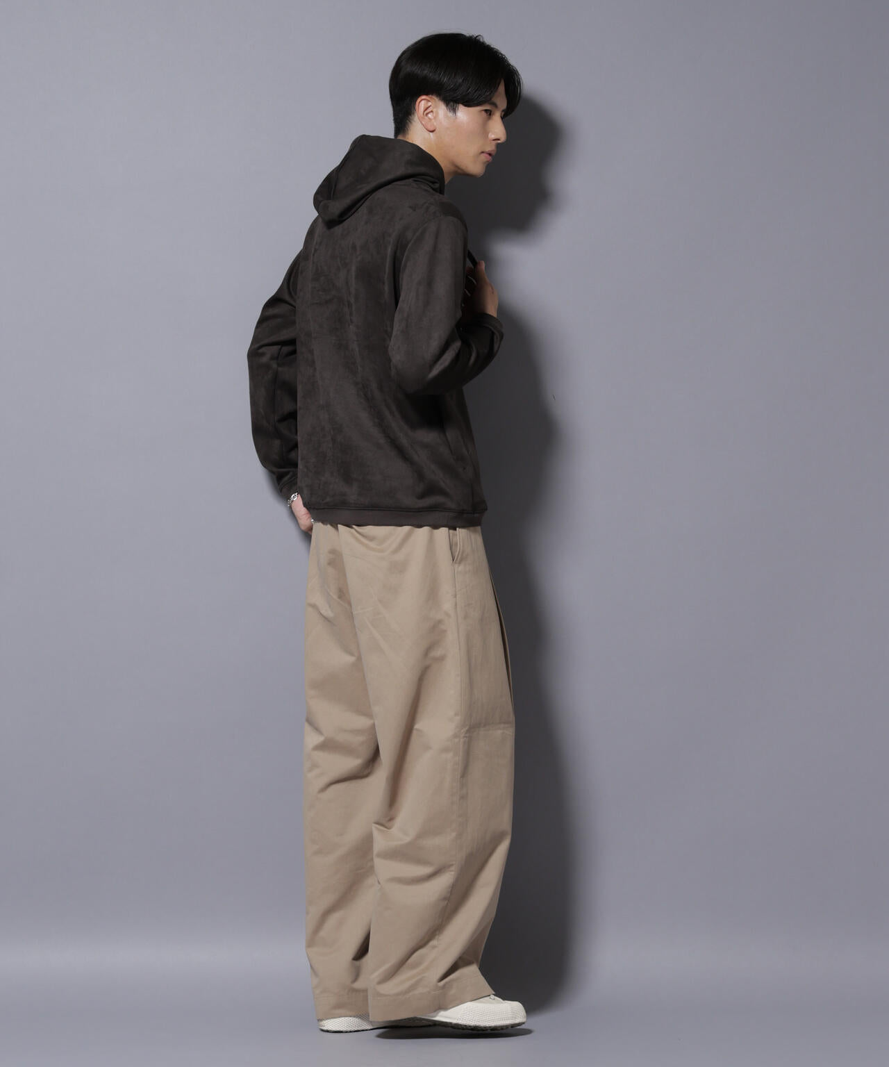 フェイクスエードフーディー 長袖 6725223203