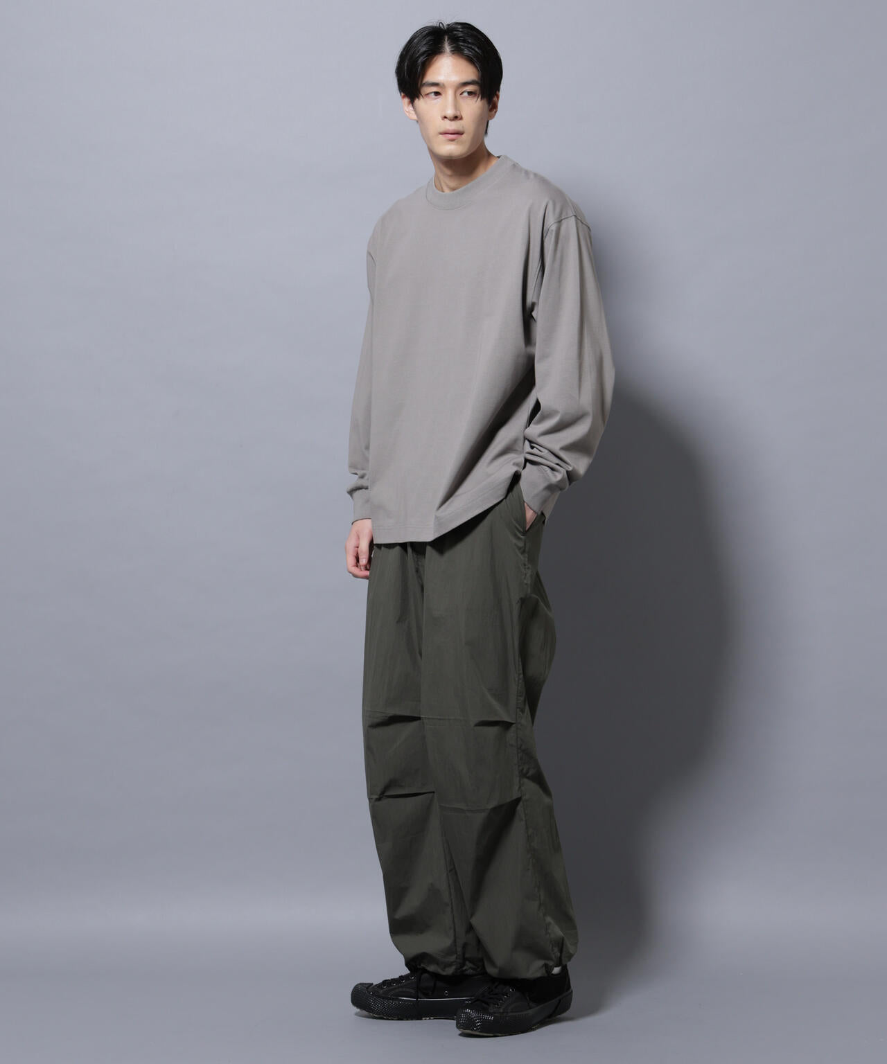 ビックシルエットワンポイントTシャツ 長袖 6725223207
