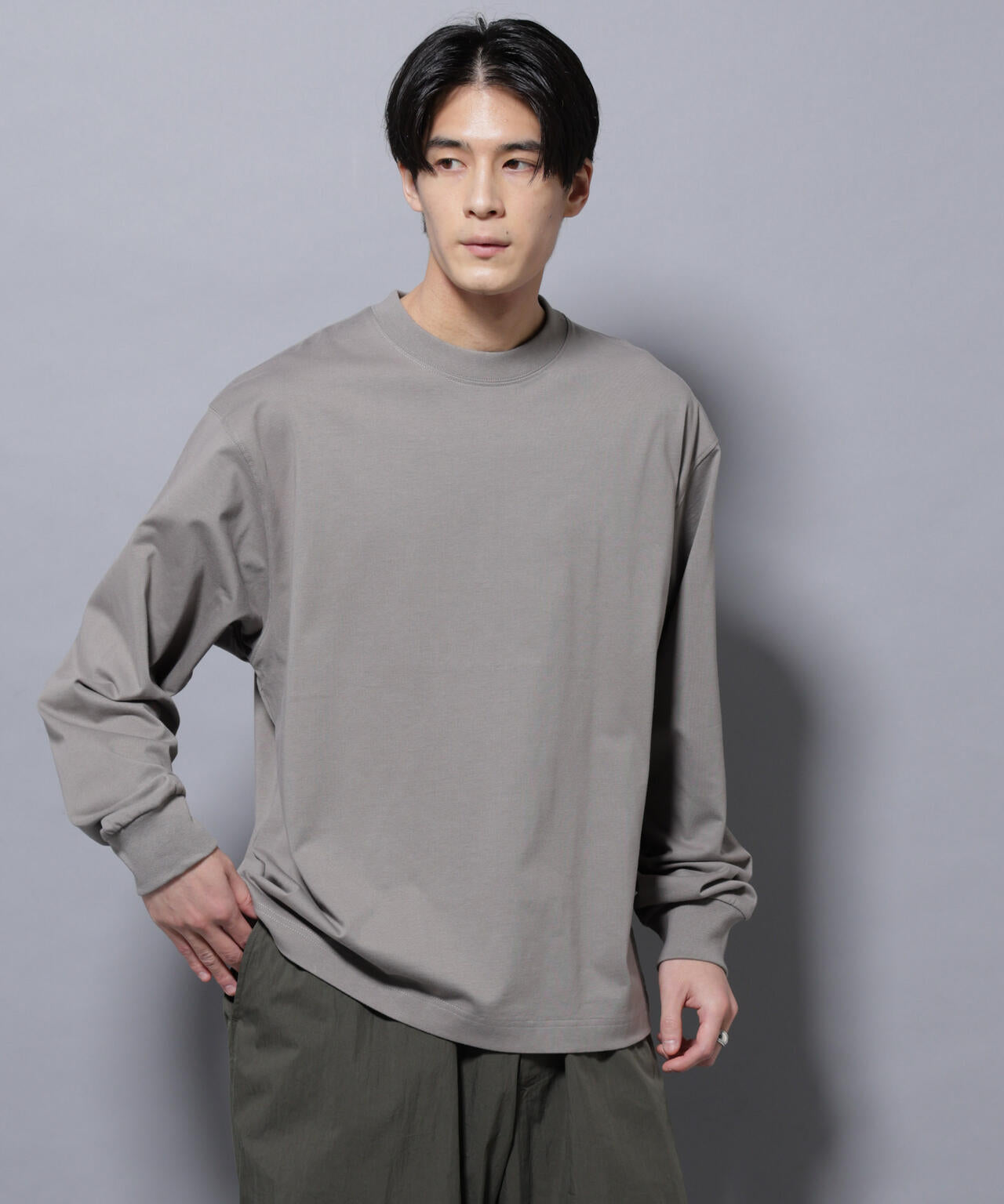 ビックシルエットワンポイントTシャツ 長袖 6725223207