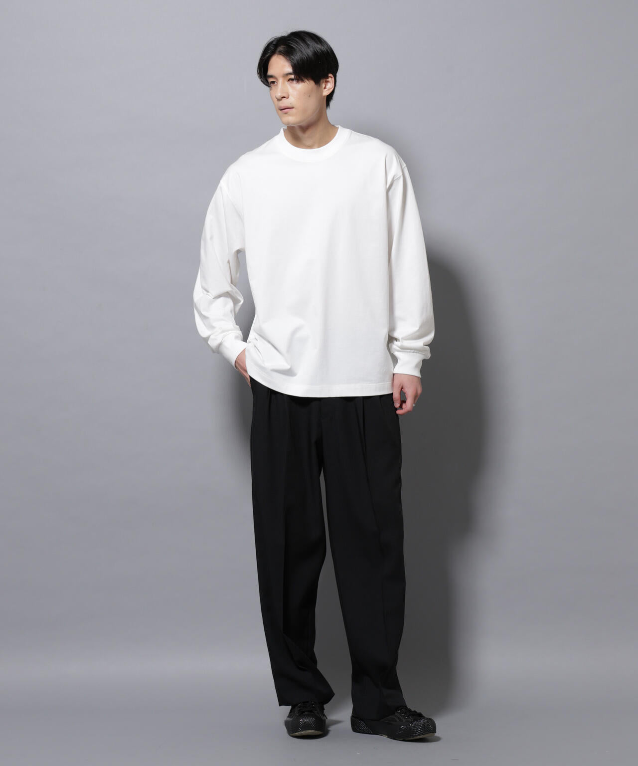ビックシルエットワンポイントTシャツ 長袖 6725223207