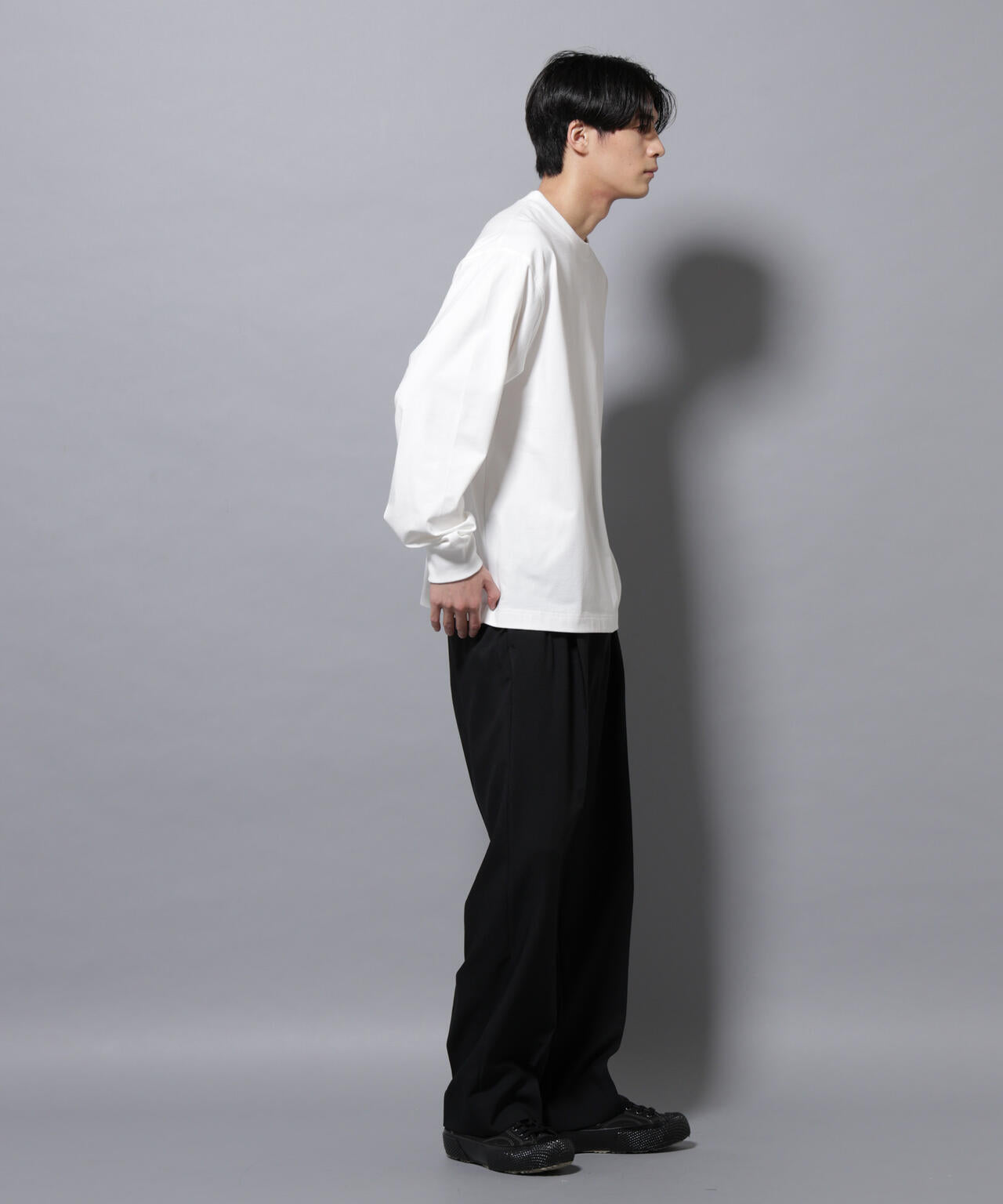 ビックシルエットワンポイントTシャツ 長袖 6725223207