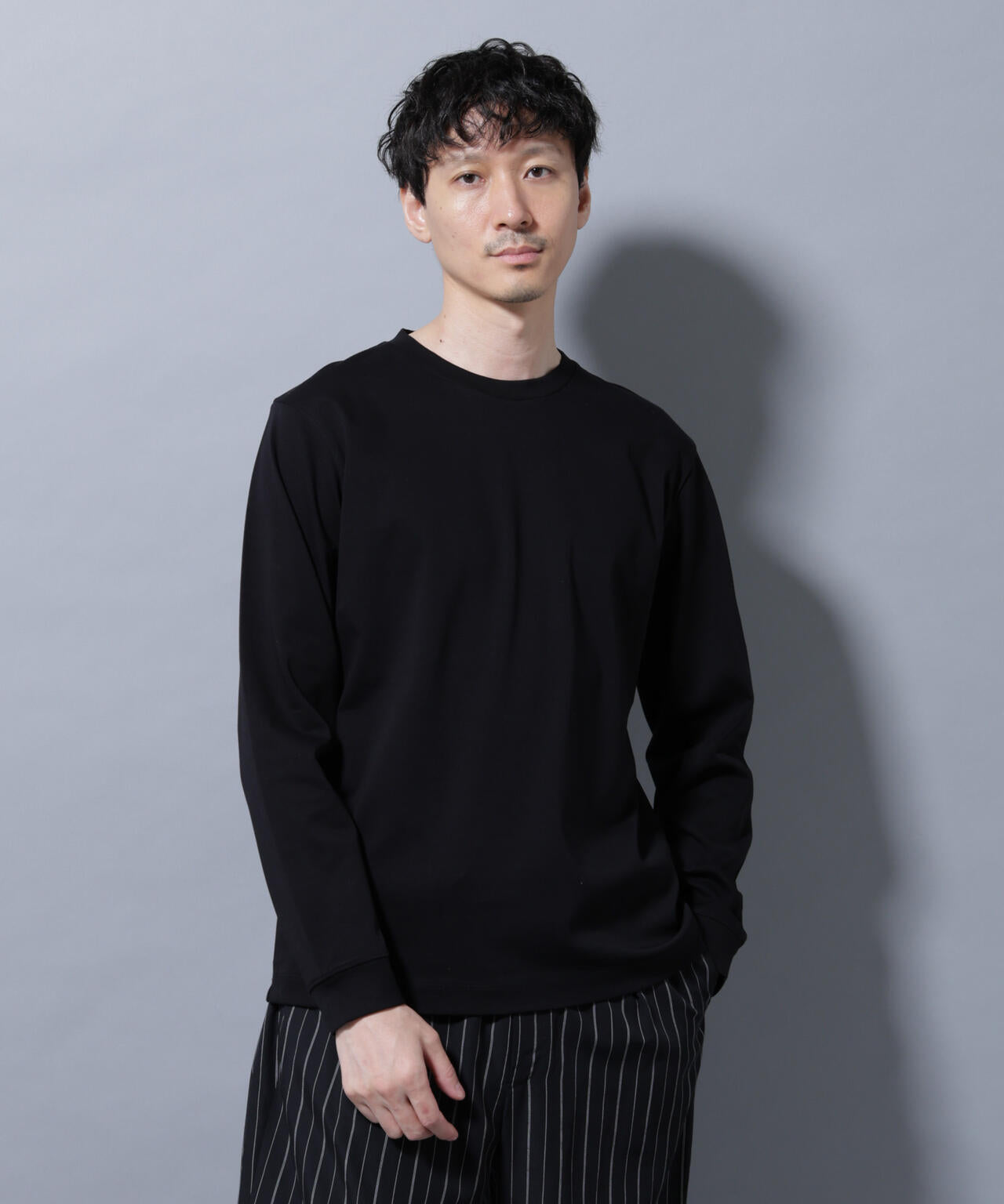 アンチスメルクルーネックTシャツ 長袖 6725223208