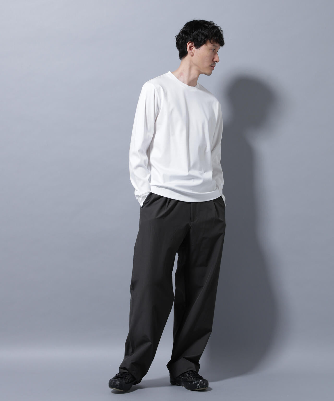 アンチスメルクルーネックTシャツ 長袖 6725223208