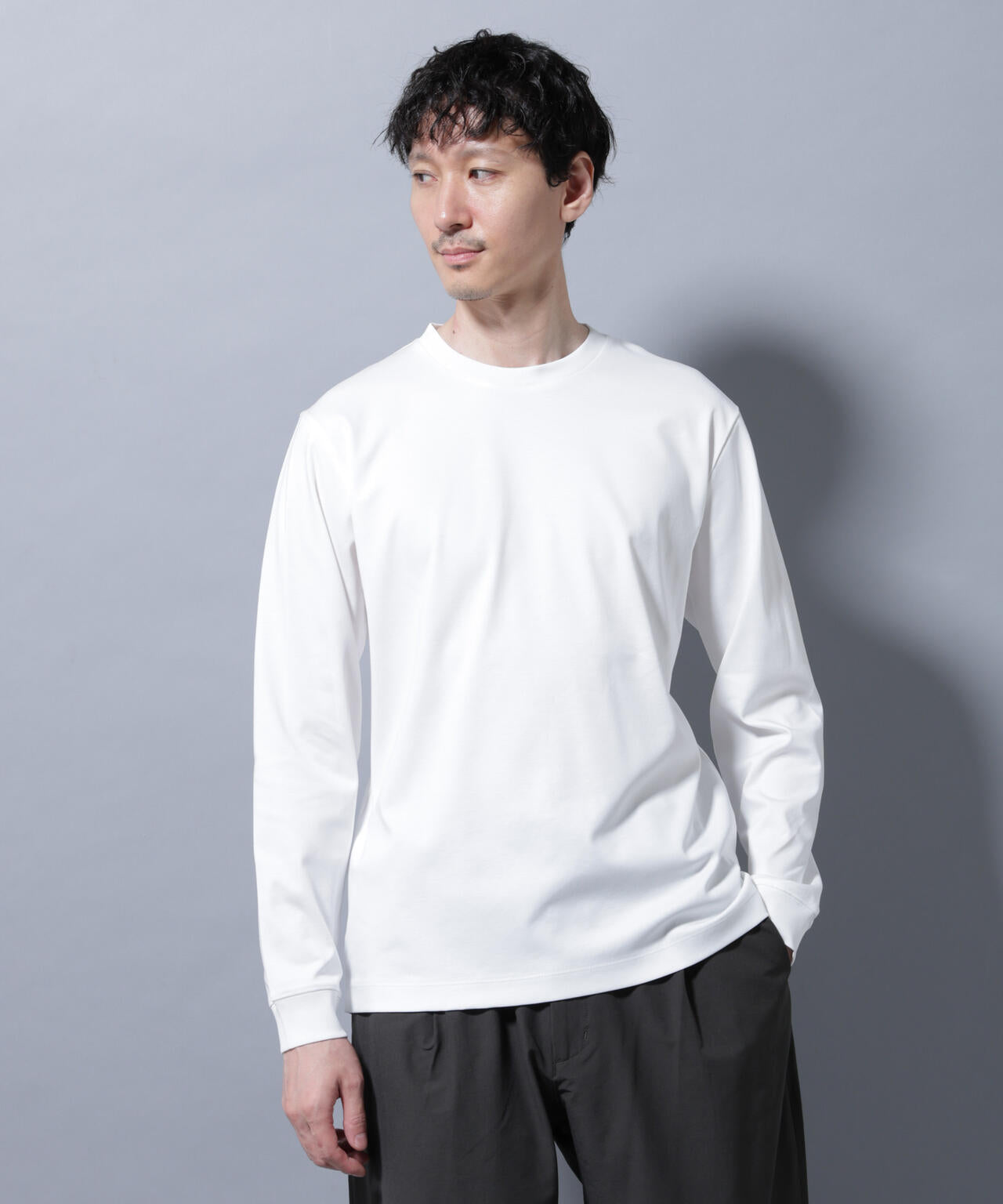 アンチスメルクルーネックTシャツ 長袖 6725223208