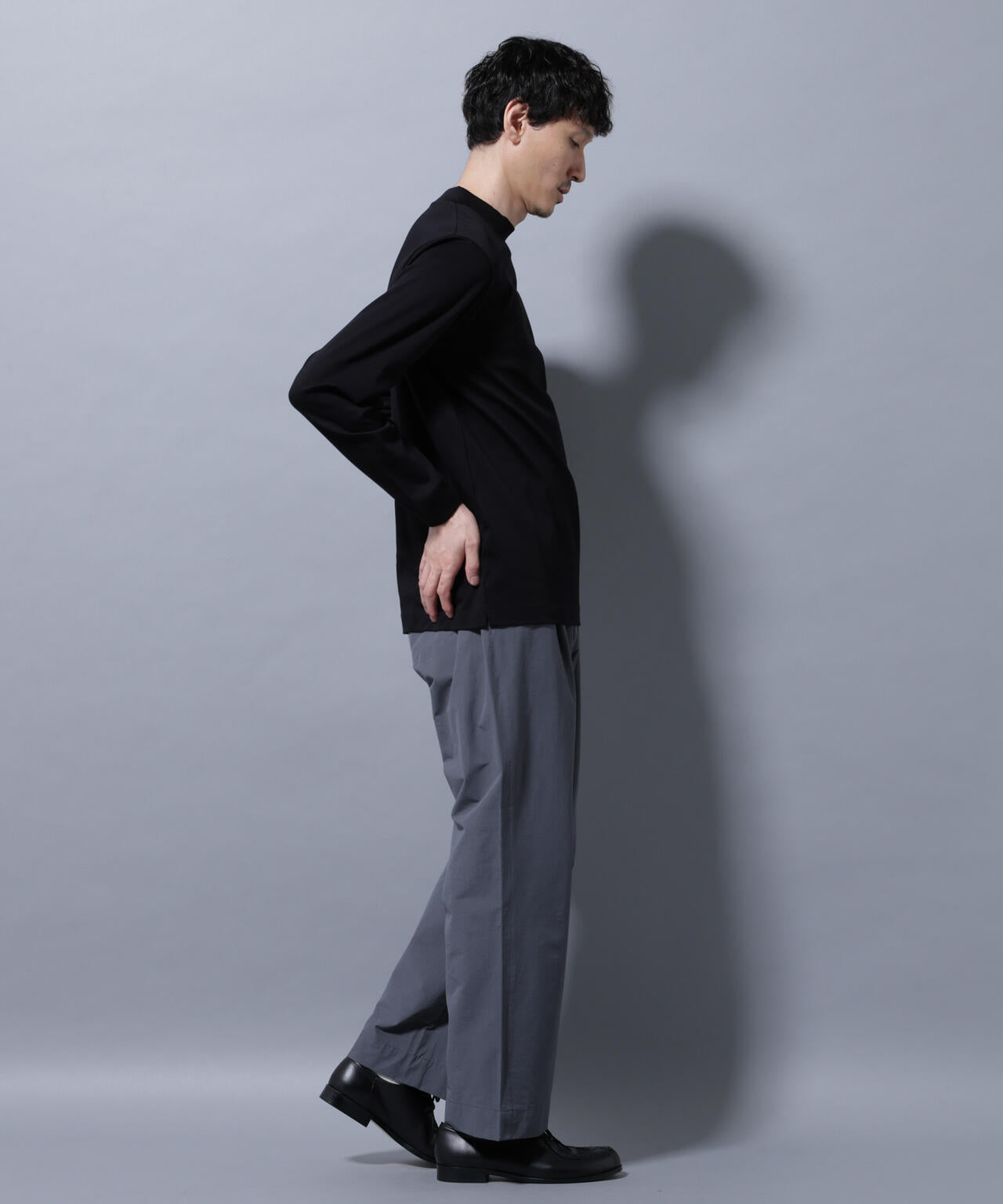 アンチスメルモックネックTシャツ 長袖 6725223210
