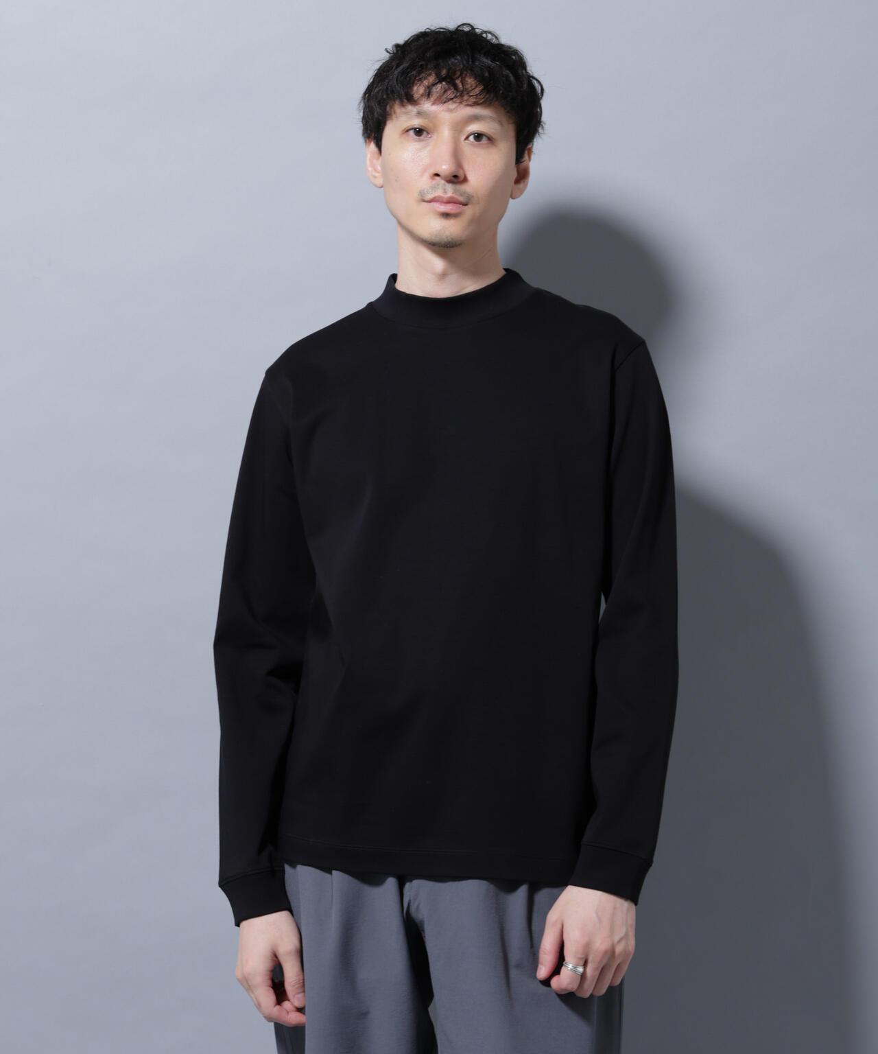 アンチスメルモックネックTシャツ 長袖 6725223210
