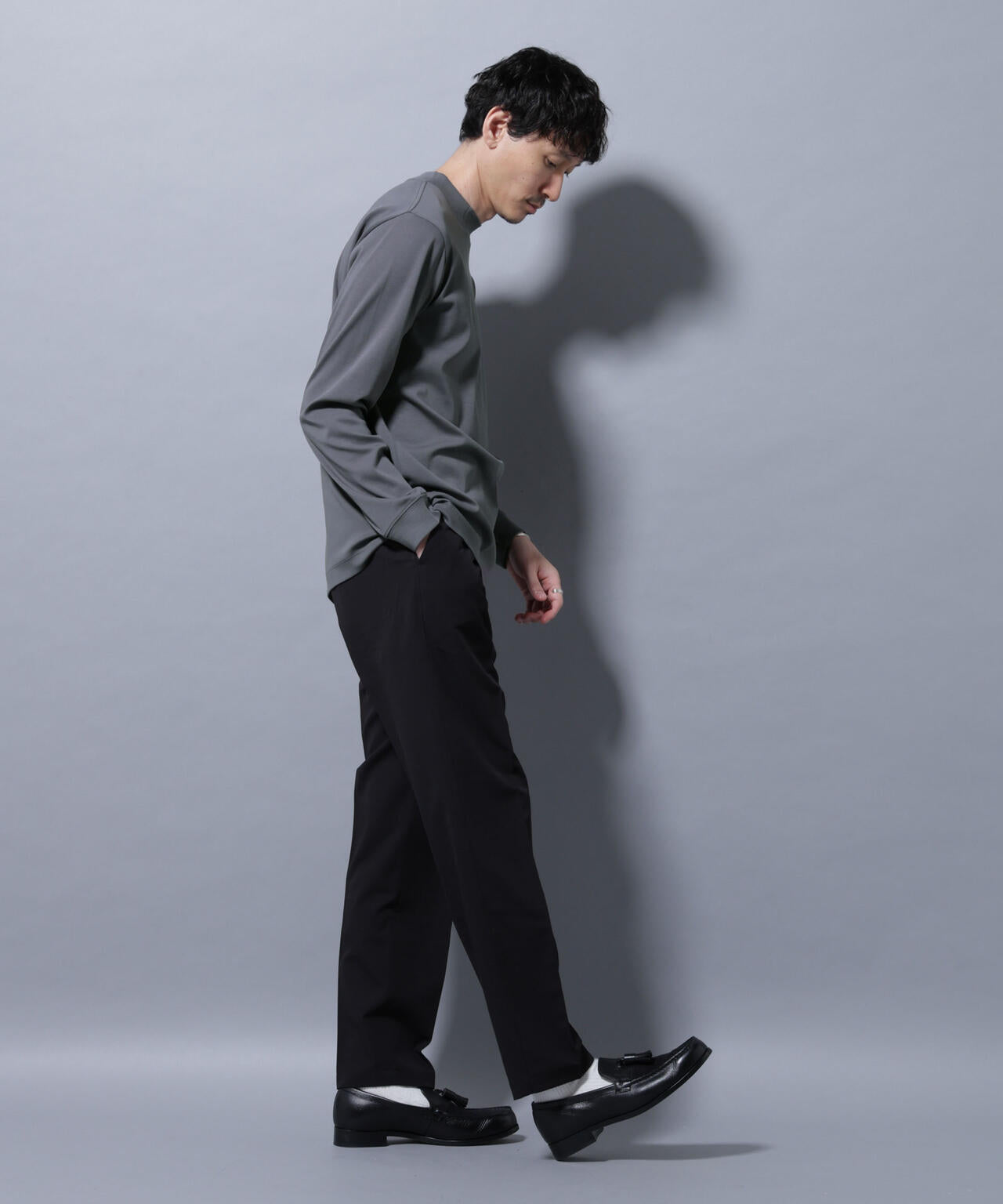 アンチスメルモックネックTシャツ 長袖 6725223210